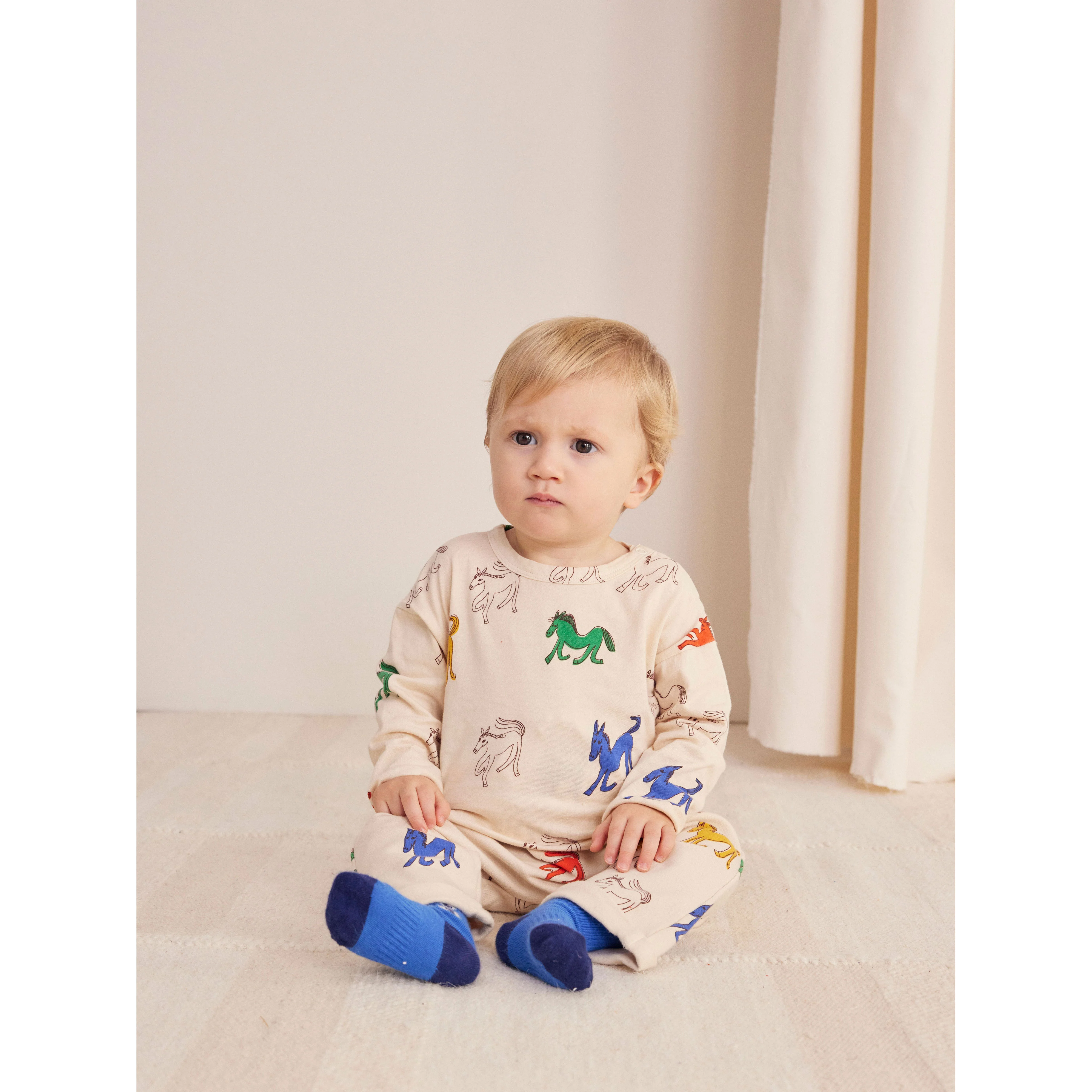 Bobo Choses Off White Wonder Horse Allover Baby Pants - Image 2