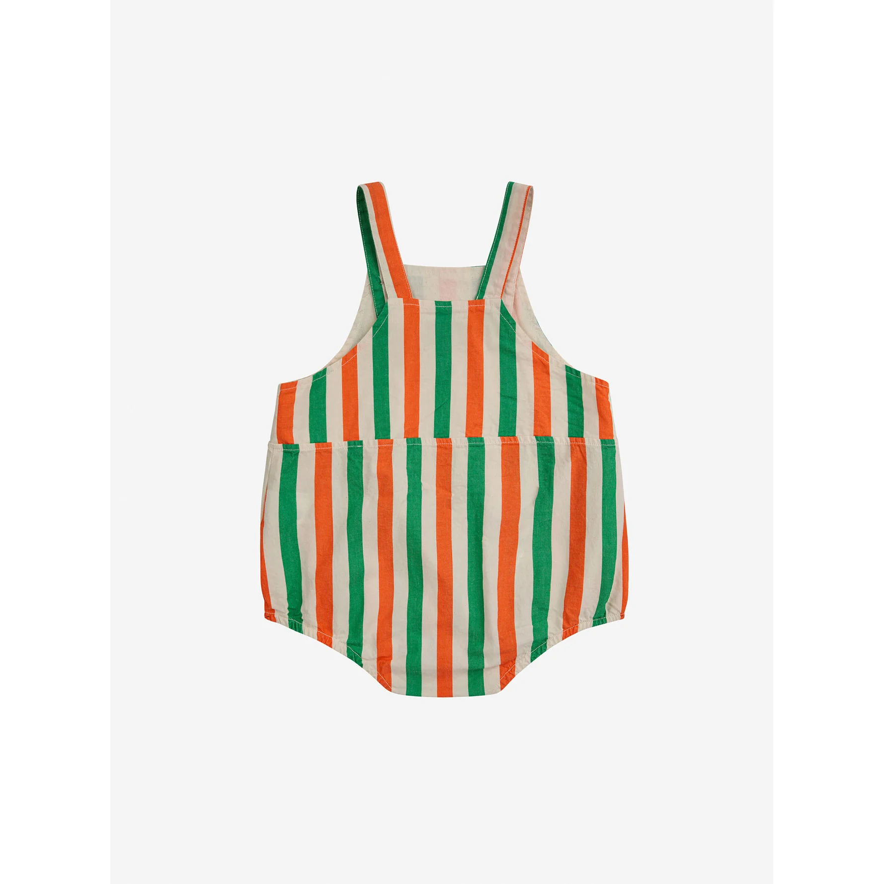 Bobo Choses Offwhite Baby Vertical Stripes Woven Romper - Image 2