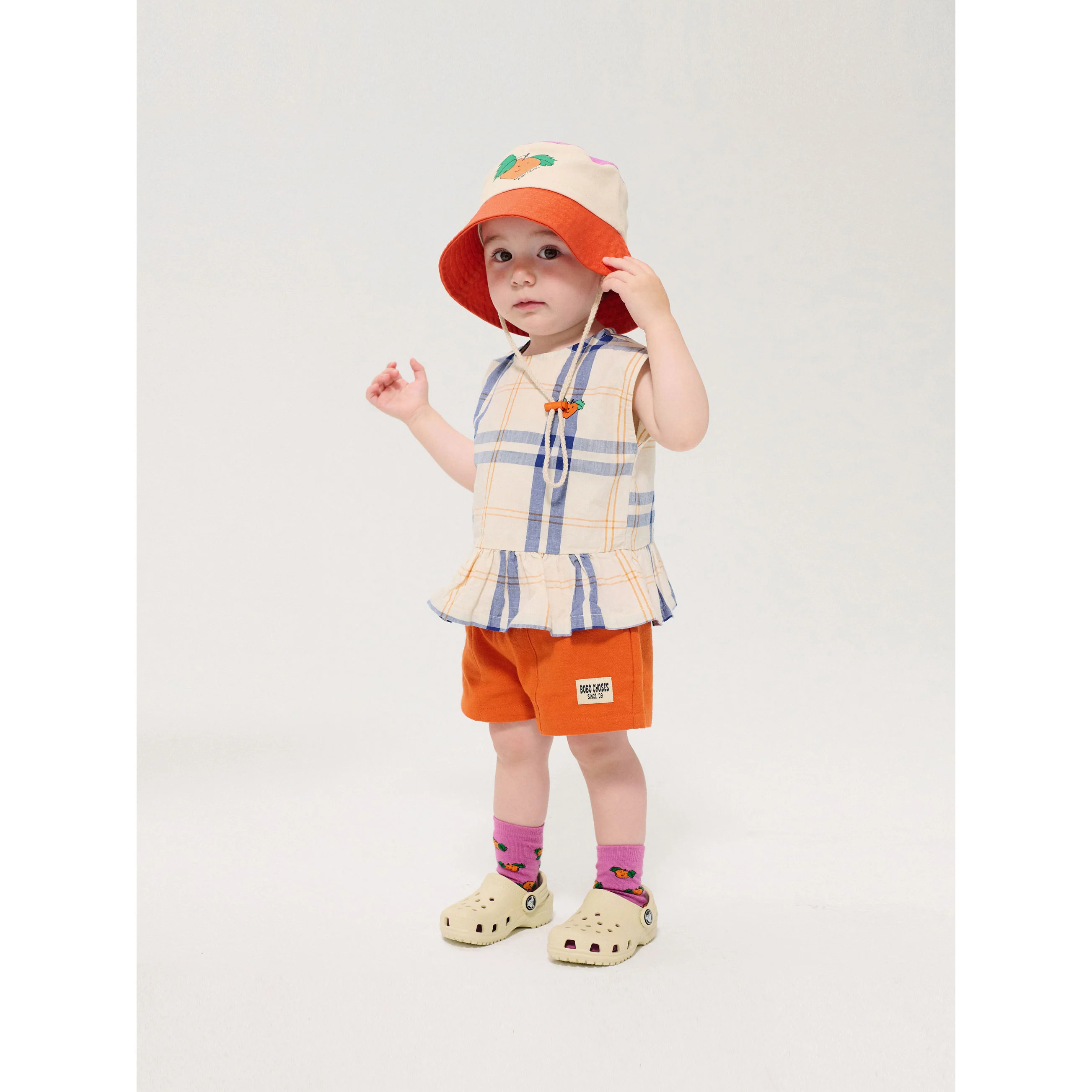 Bobo Choses Orange 09 Woven Baby Shorts - Image 2