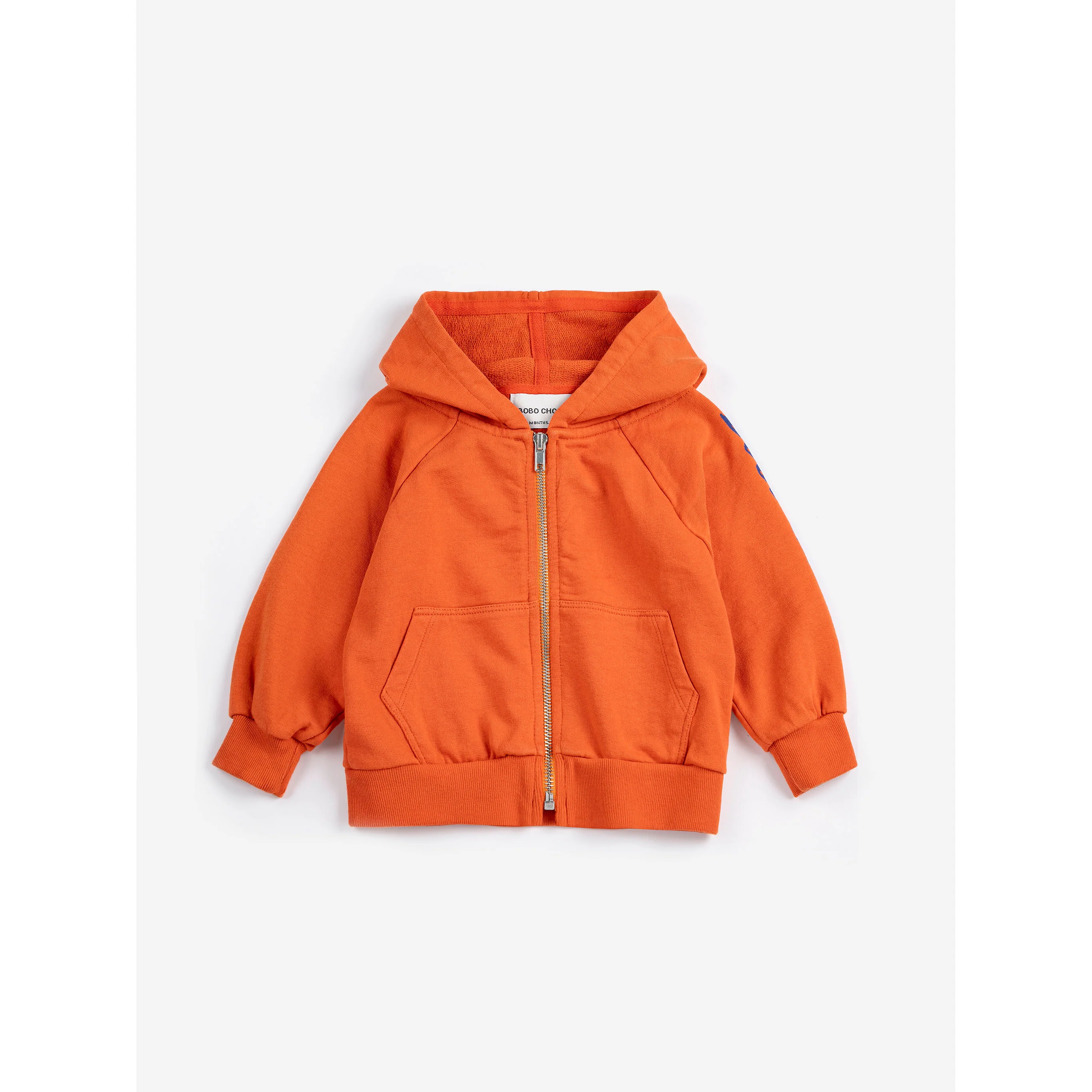 Bobo Choses Orange Bobo Choses Zipped Baby Hoddie