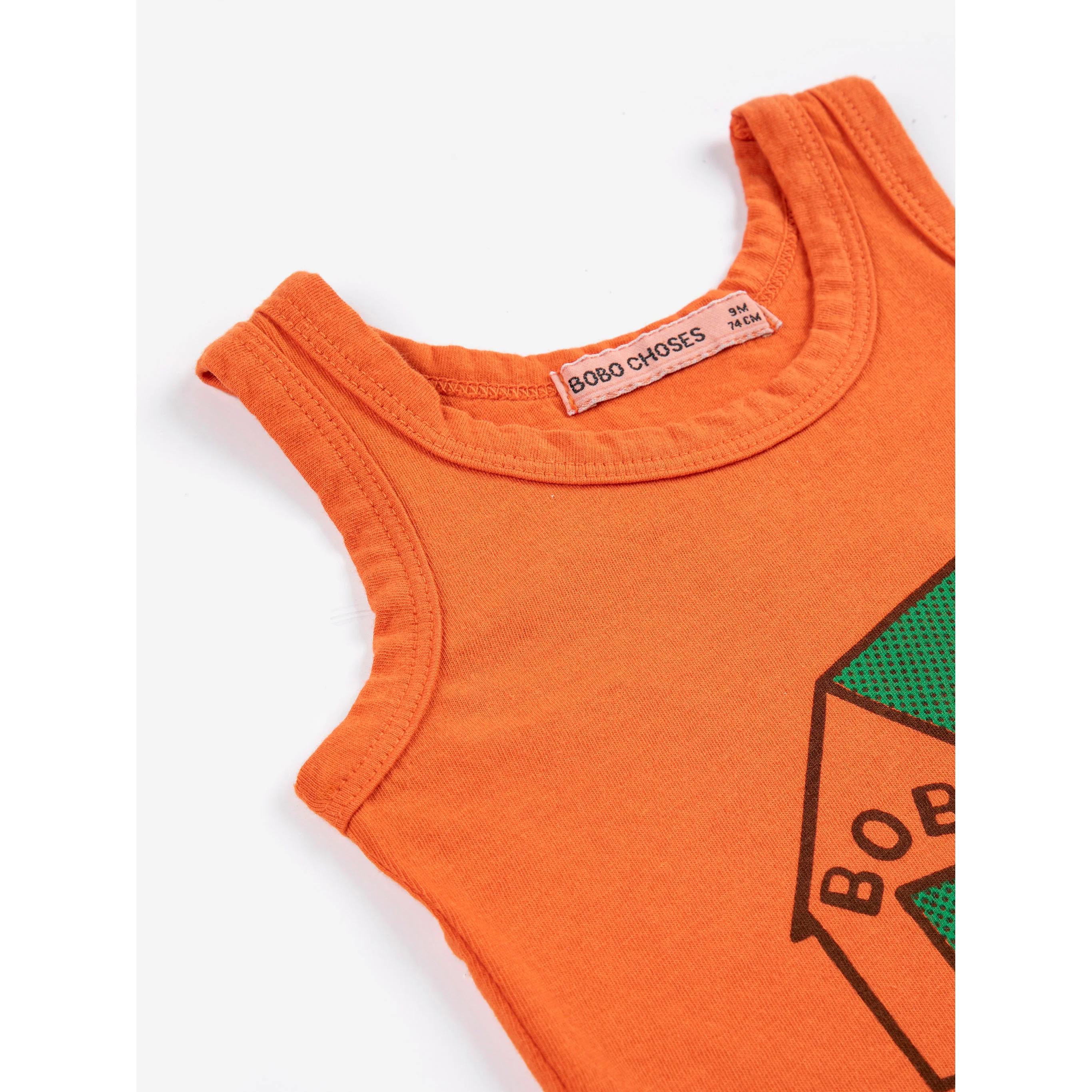Bobo Choses Orange Pickles Is At Home Tank Baby Top - Image 3