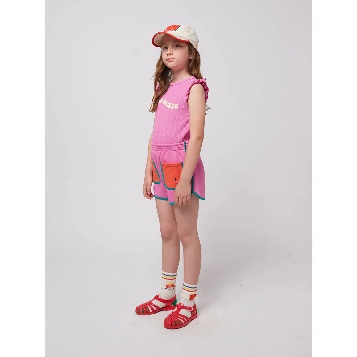 Bobo Choses Pink Color Block Shorts - Image 3