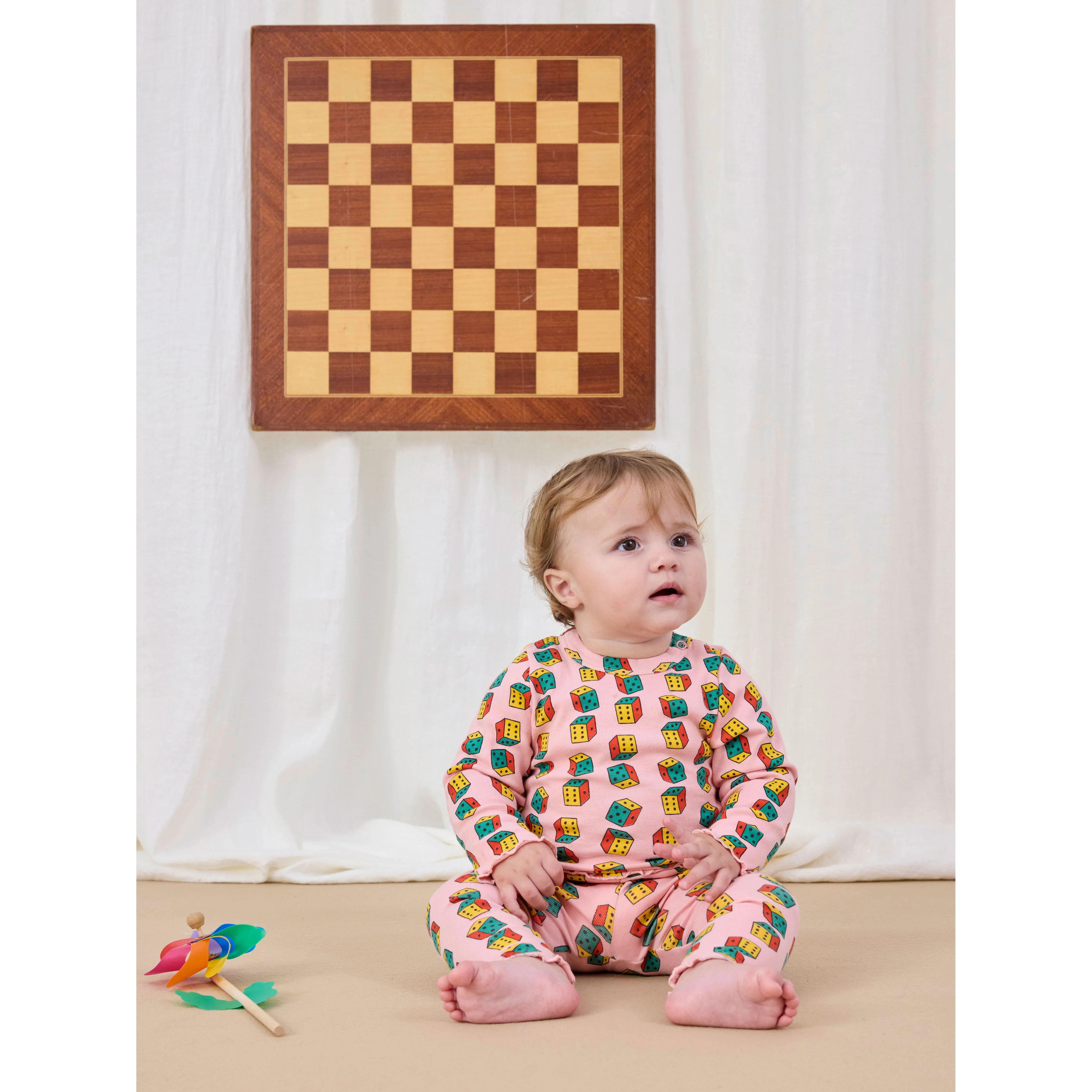 Bobo Choses Pink Dices All Over Baby T-Shirt - Image 2