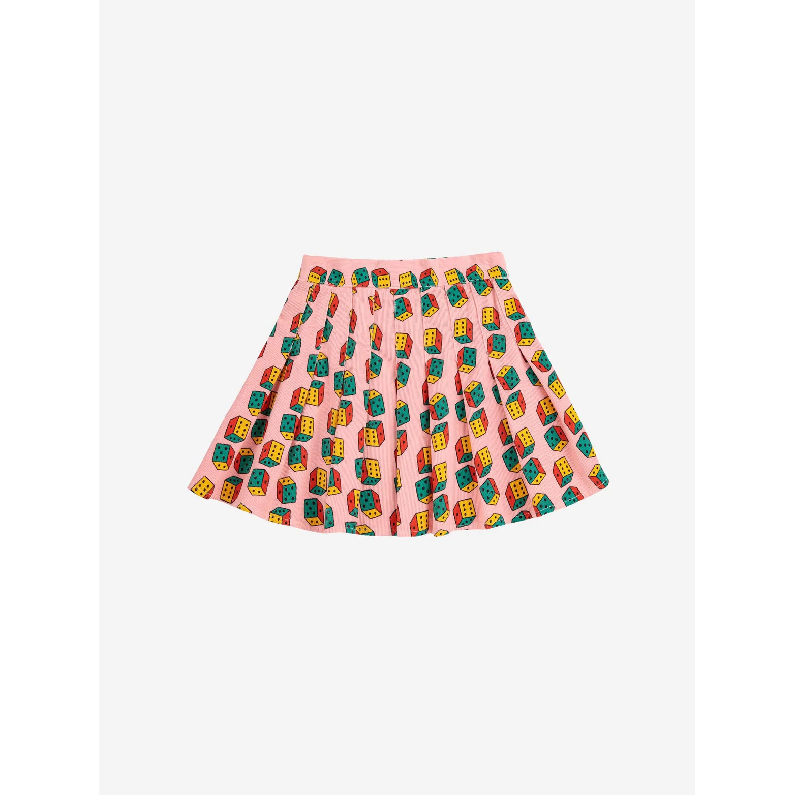 Bobo Choses Pink Dices All Over Mini Corduroy Skirt - Image 3