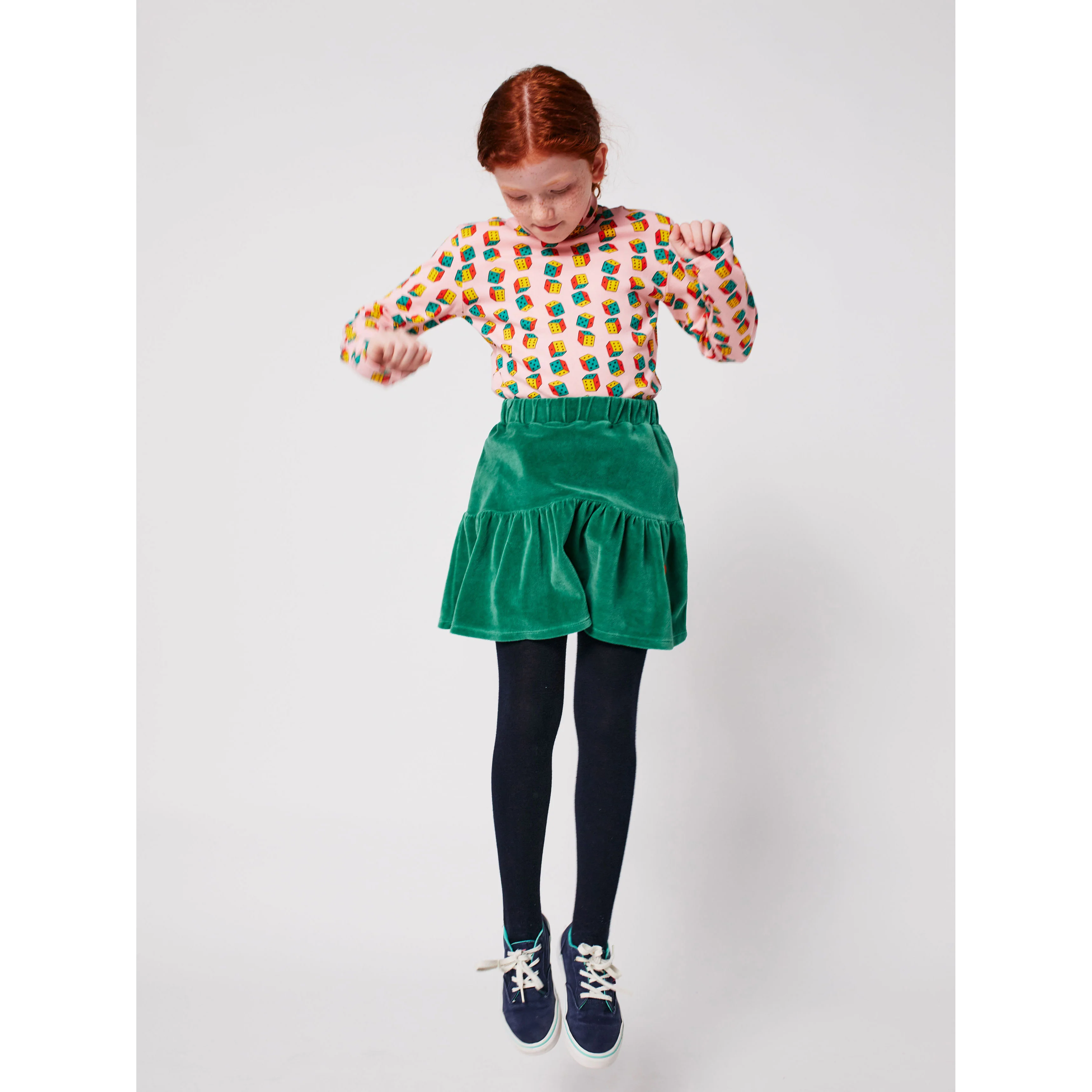 Bobo Choses Pink Dices All Over Turtle Neck T-Shirt - Image 3