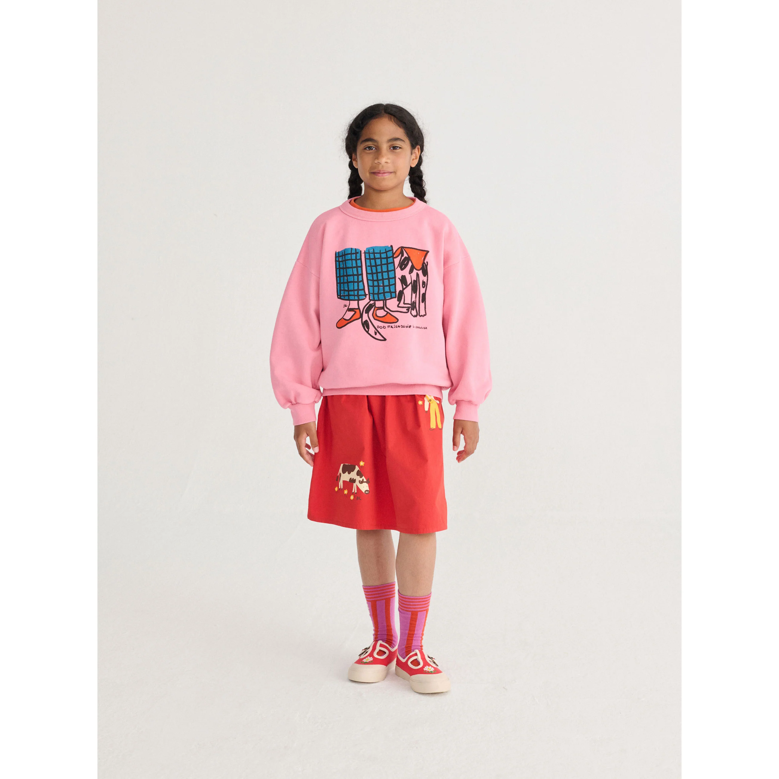 Bobo Choses Pink Dog Friendship Sweatshirt - Image 2