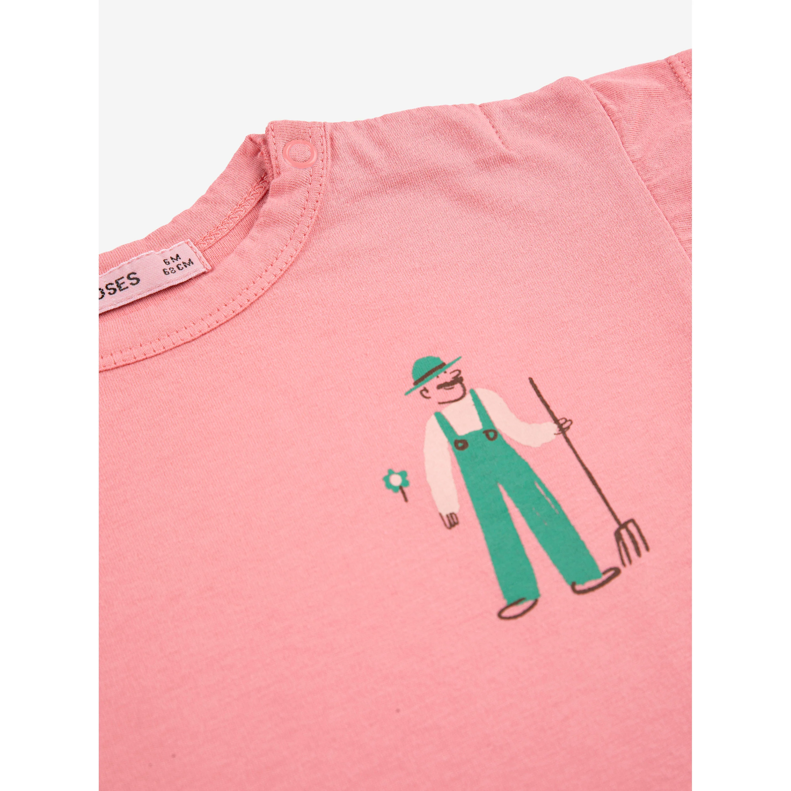 Bobo Choses Pink Farm Adventure Baby T-Shirt - Image 3