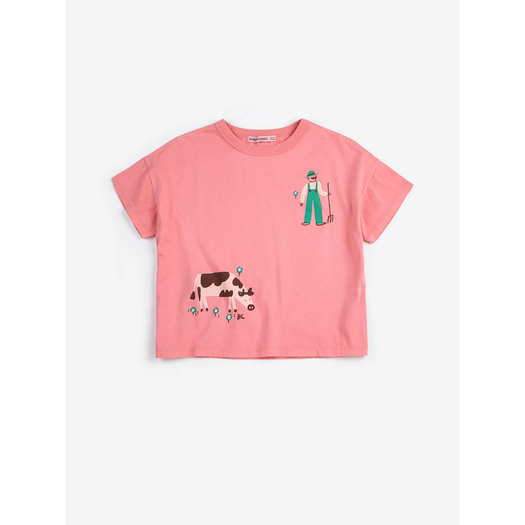 Bobo Choses Pink Farm Adventure T-Shirt