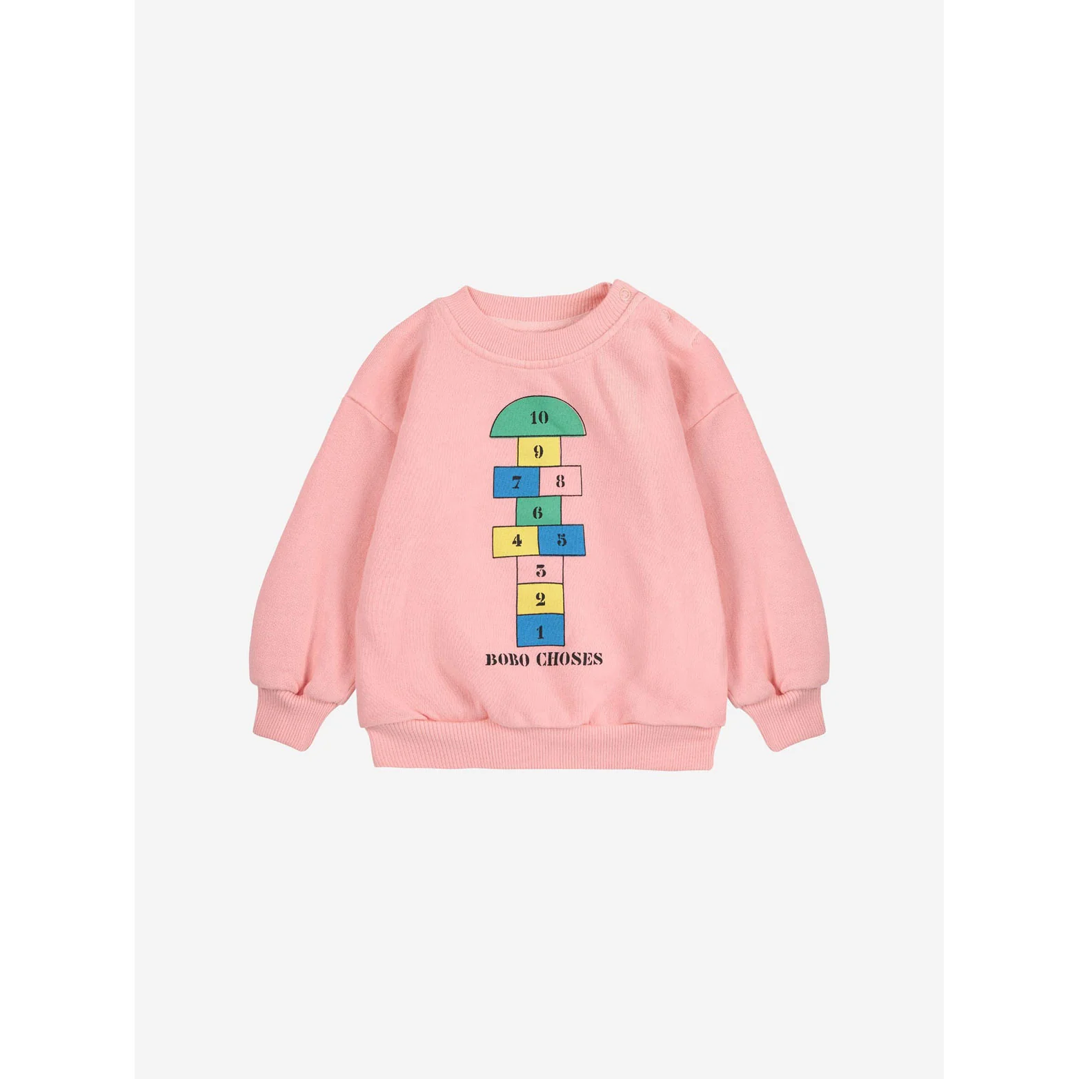 Bobo Choses Pink Hopscotch Baby Sweatshirt