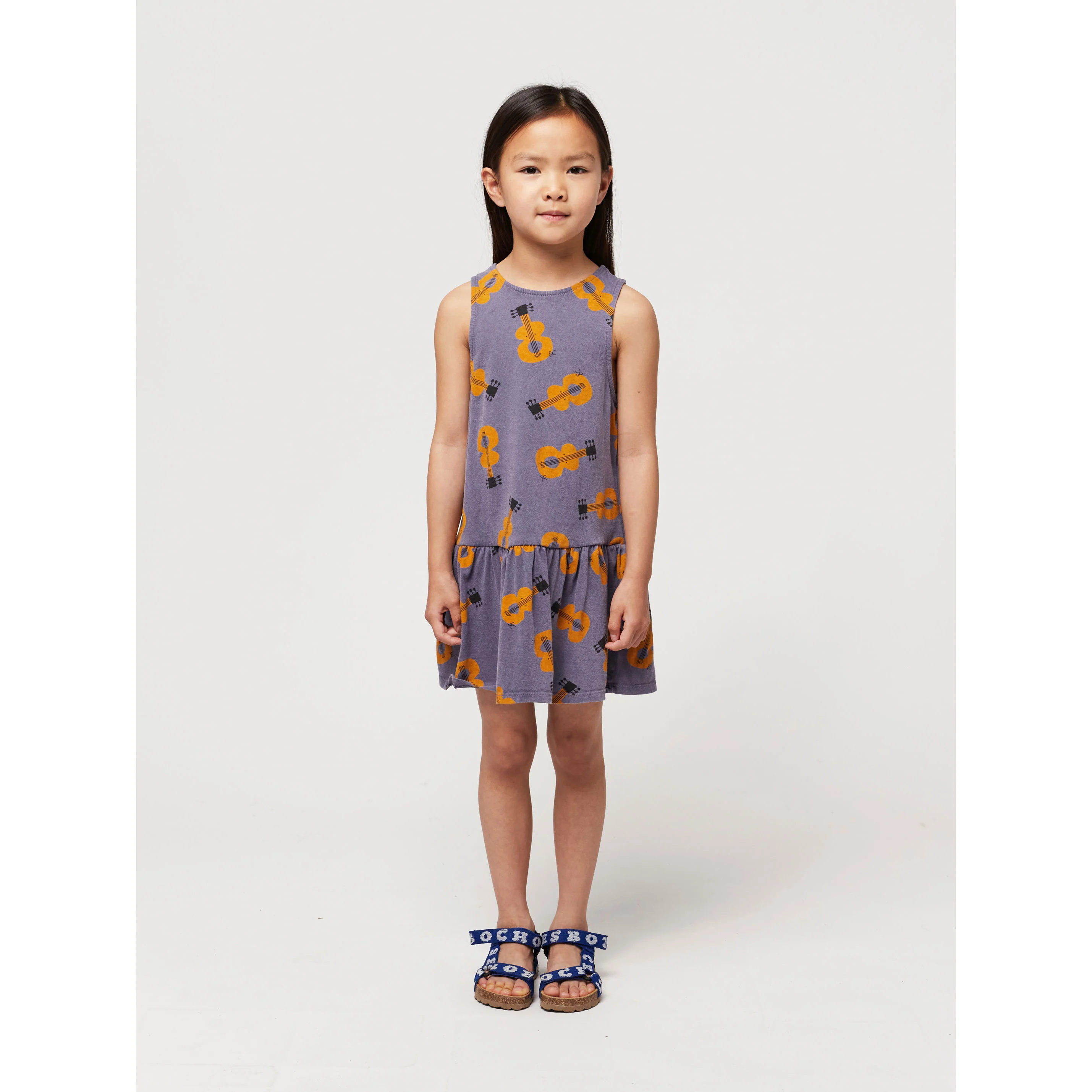 Bobo Choses Prussian Blue Acoustic Guitar All Over Dress - Image 2
