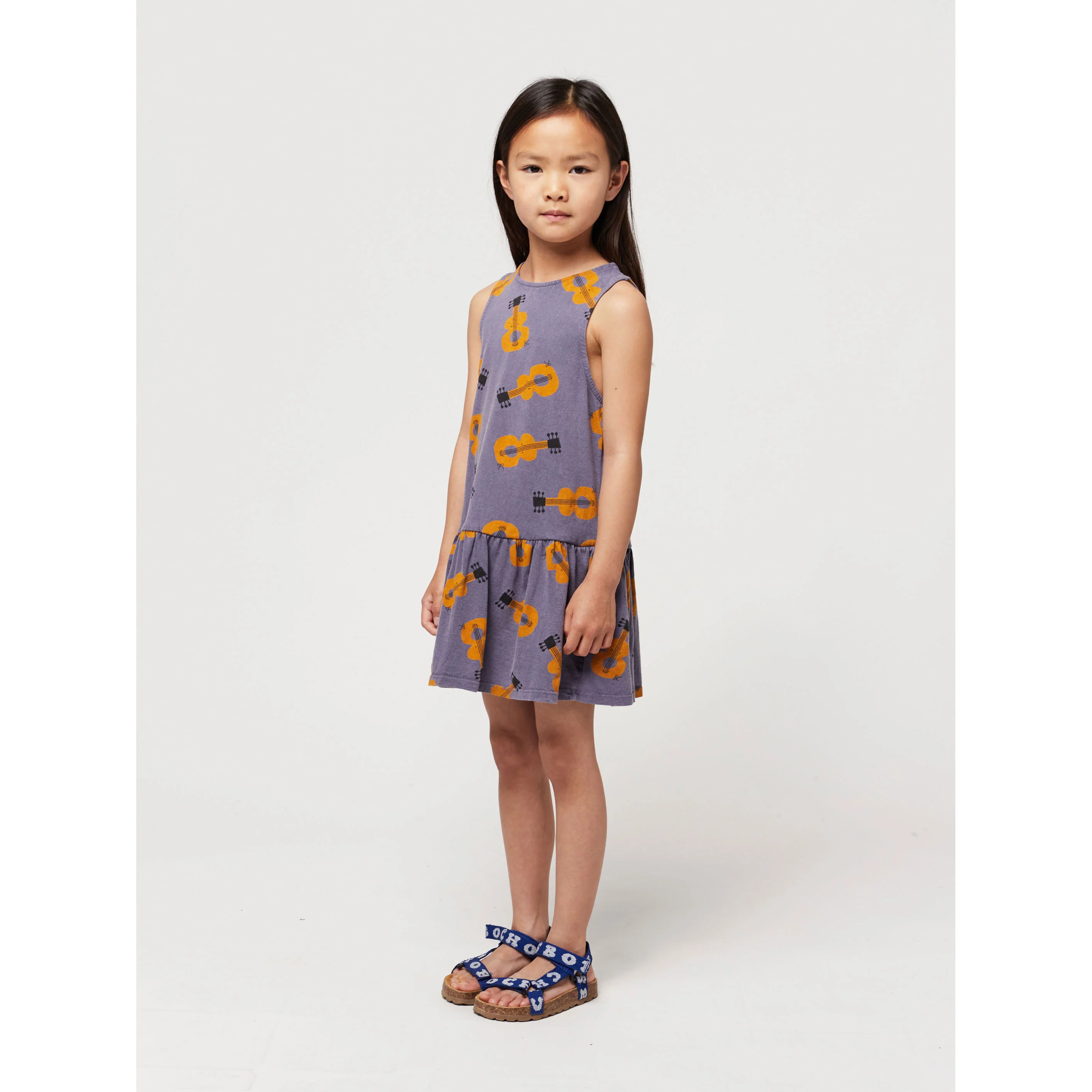 Bobo Choses Prussian Blue Acoustic Guitar All Over Dress - Image 3