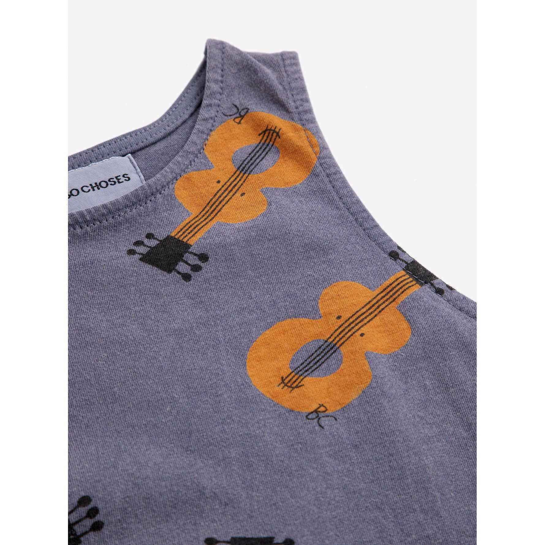 Bobo Choses Prussian Blue Acoustic Guitar All Over Dress - Image 5