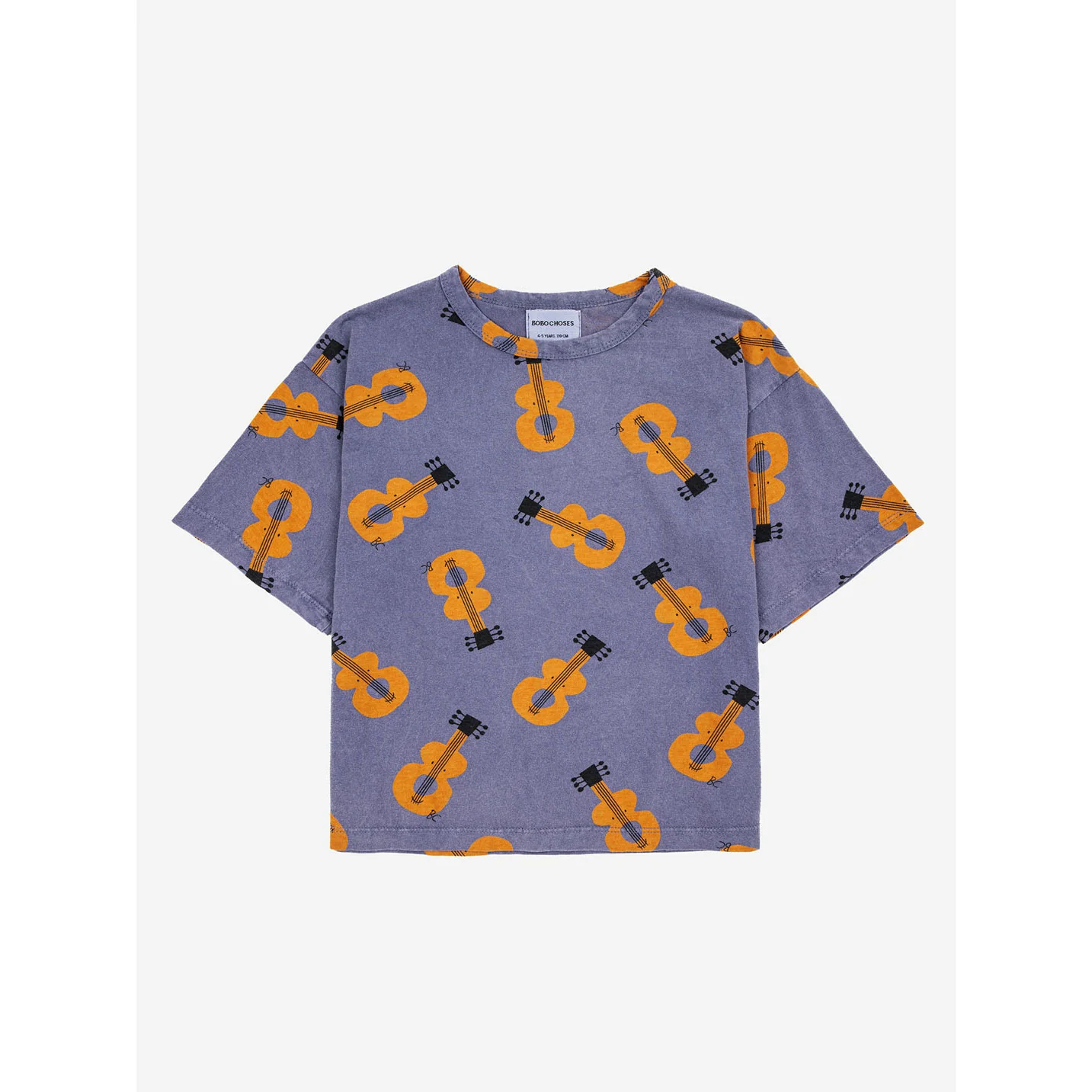 Bobo Choses Prussian Blue Acoustic Guitar All Over T-Shirt