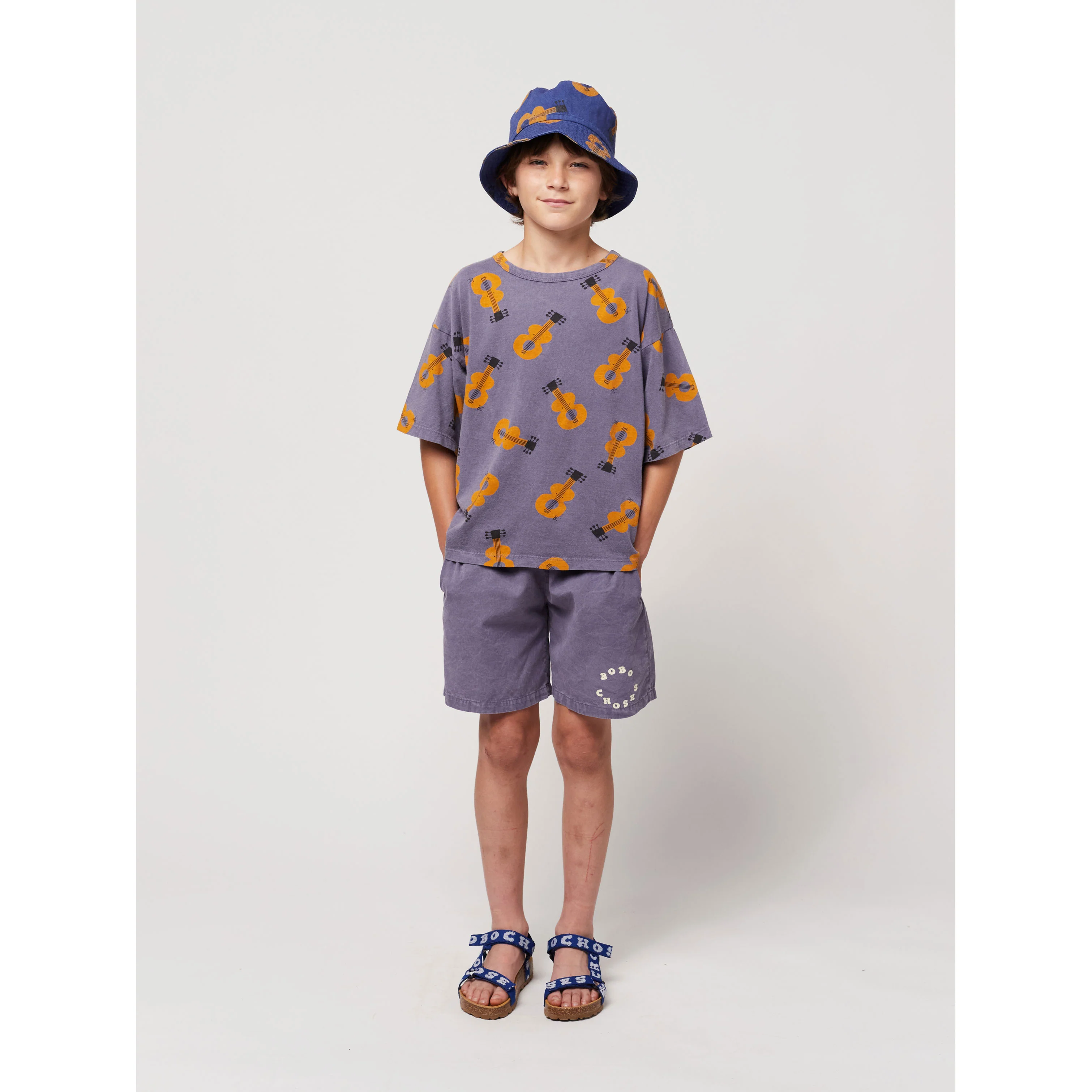 Bobo Choses Prussian Blue Acoustic Guitar All Over T-Shirt - Image 5