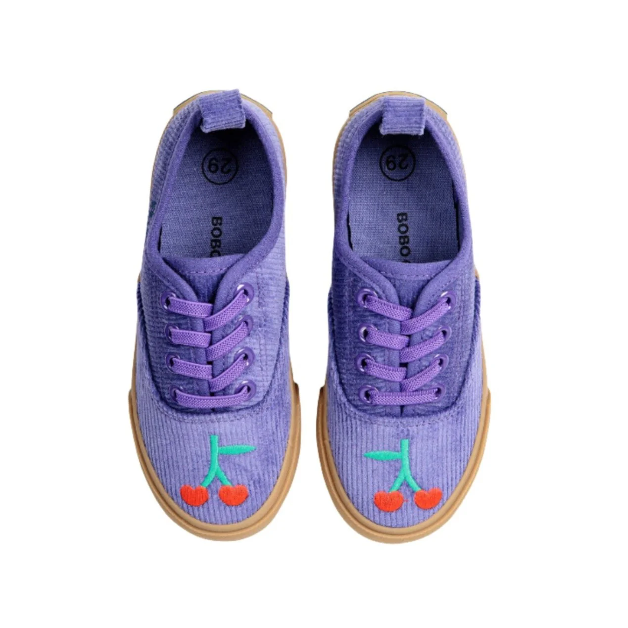 Bobo Choses Purple Cherry Corduroy Sneakers