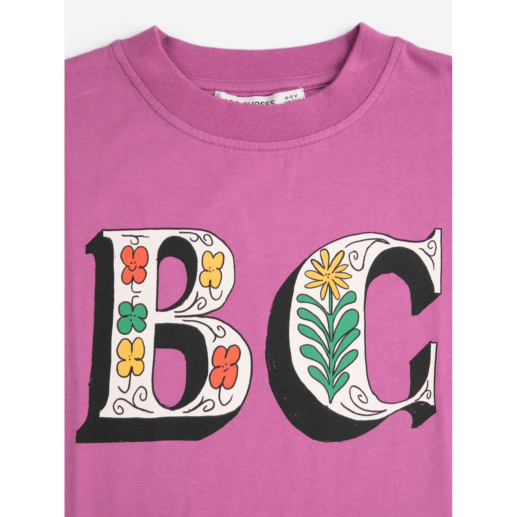 Bobo Choses Purple Spring Letters T-Shirt - Image 2
