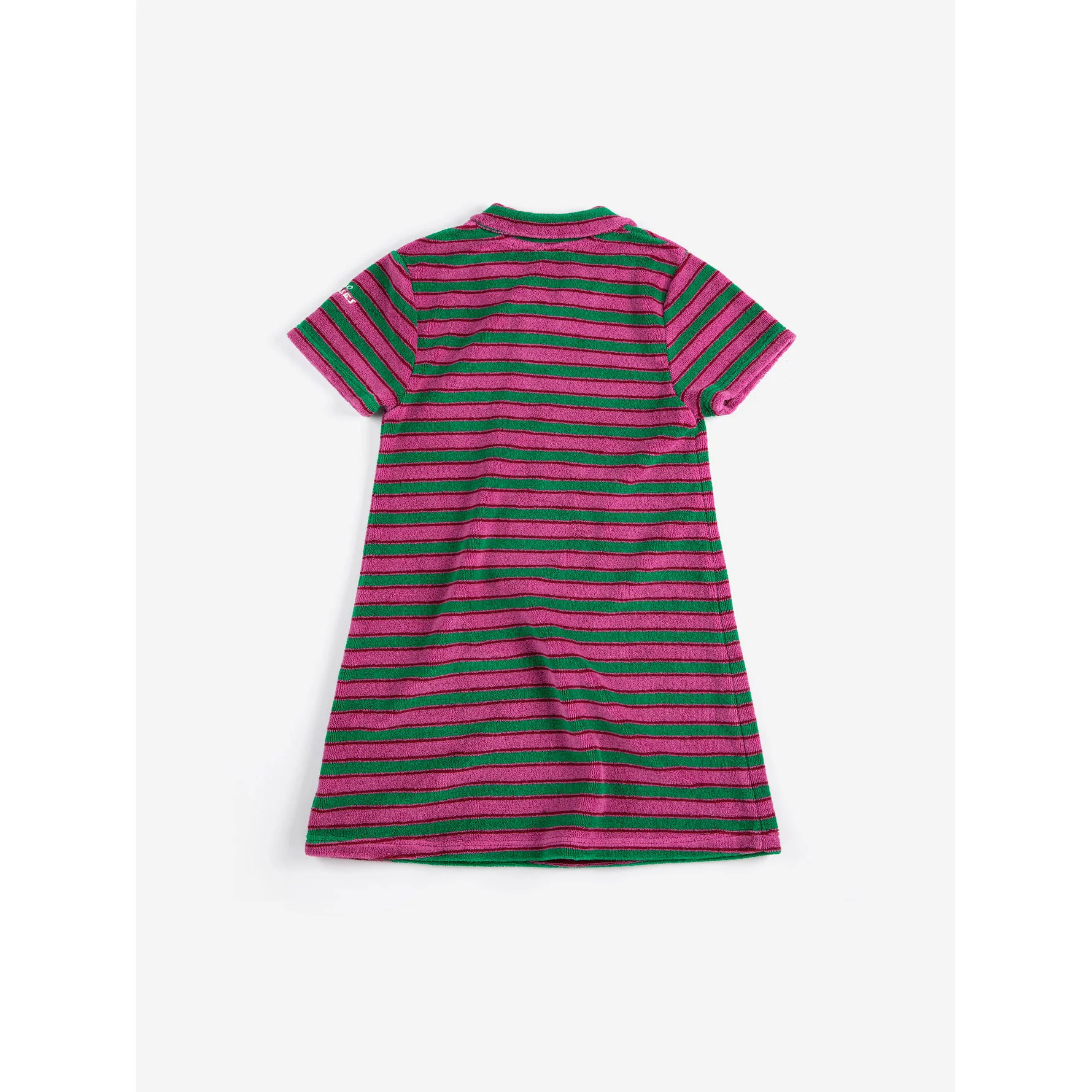 Bobo Choses Purple Striped Terry Cloth Polo Dress - Image 3