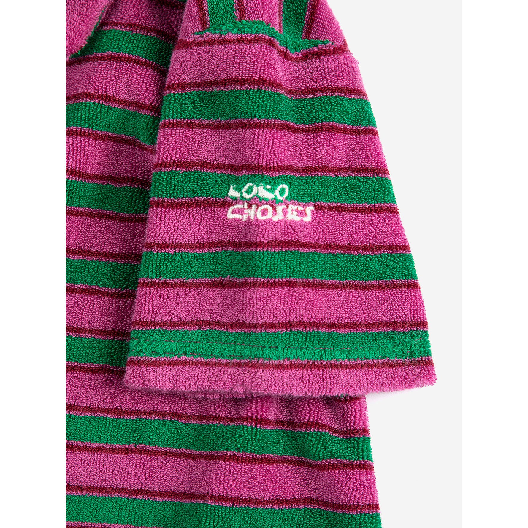 Bobo Choses Purple Striped Terry Cloth Polo Dress - Image 5
