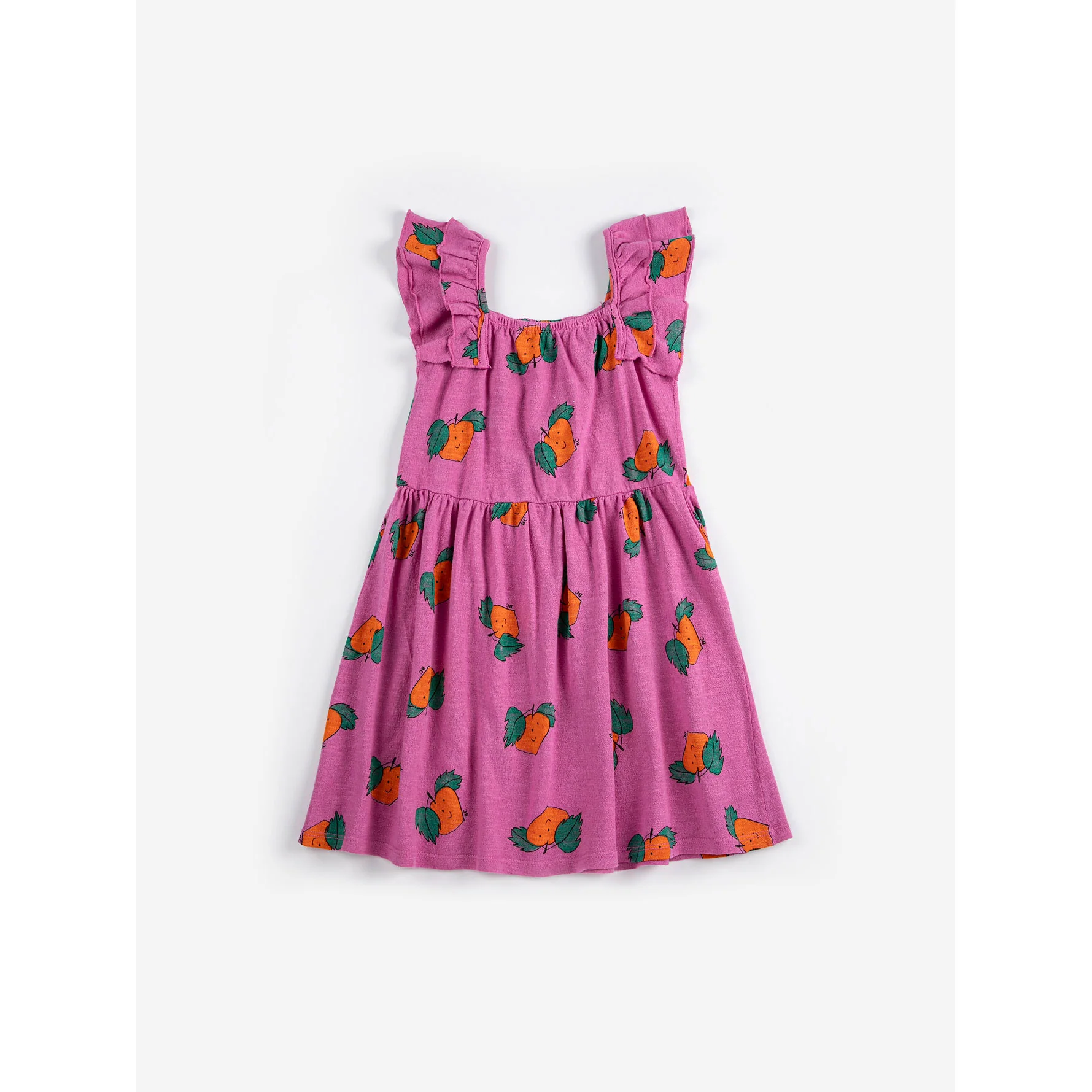 Bobo Choses Purple Tangerine All Over Ruffled Dress