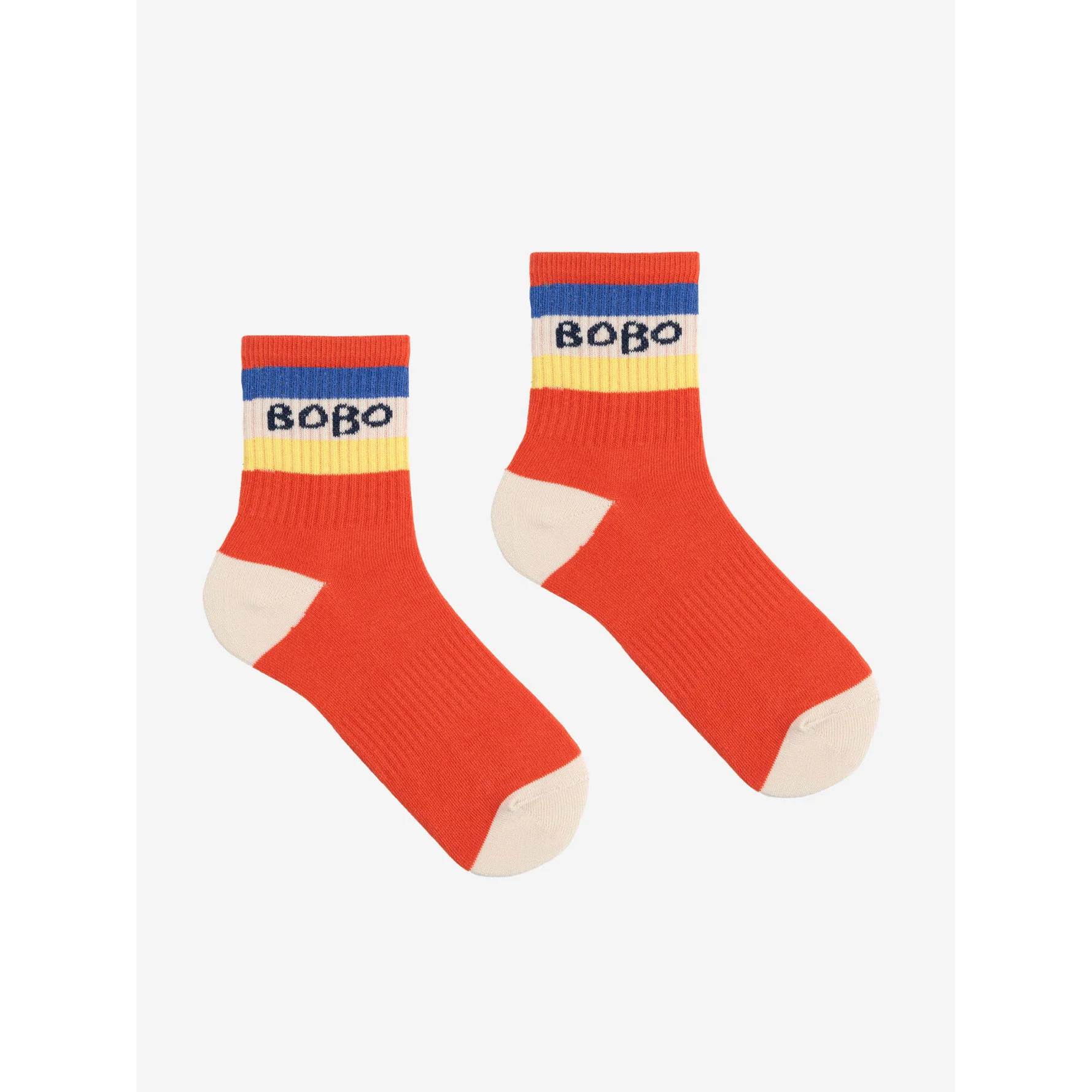 Bobo Choses Red Bobo Choses Color Block Short Socks