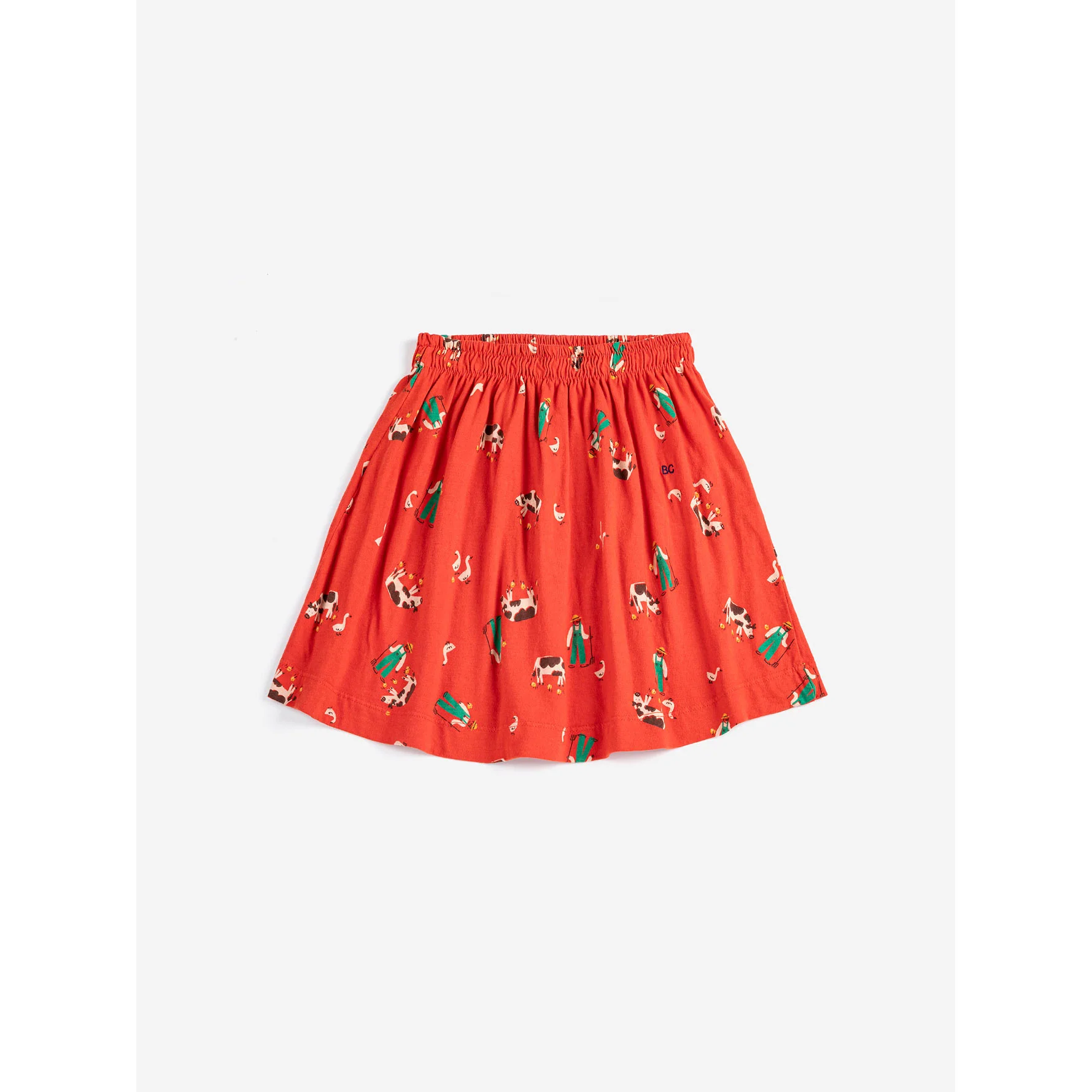 Bobo Choses Red Farm Adventure All Over Skirt