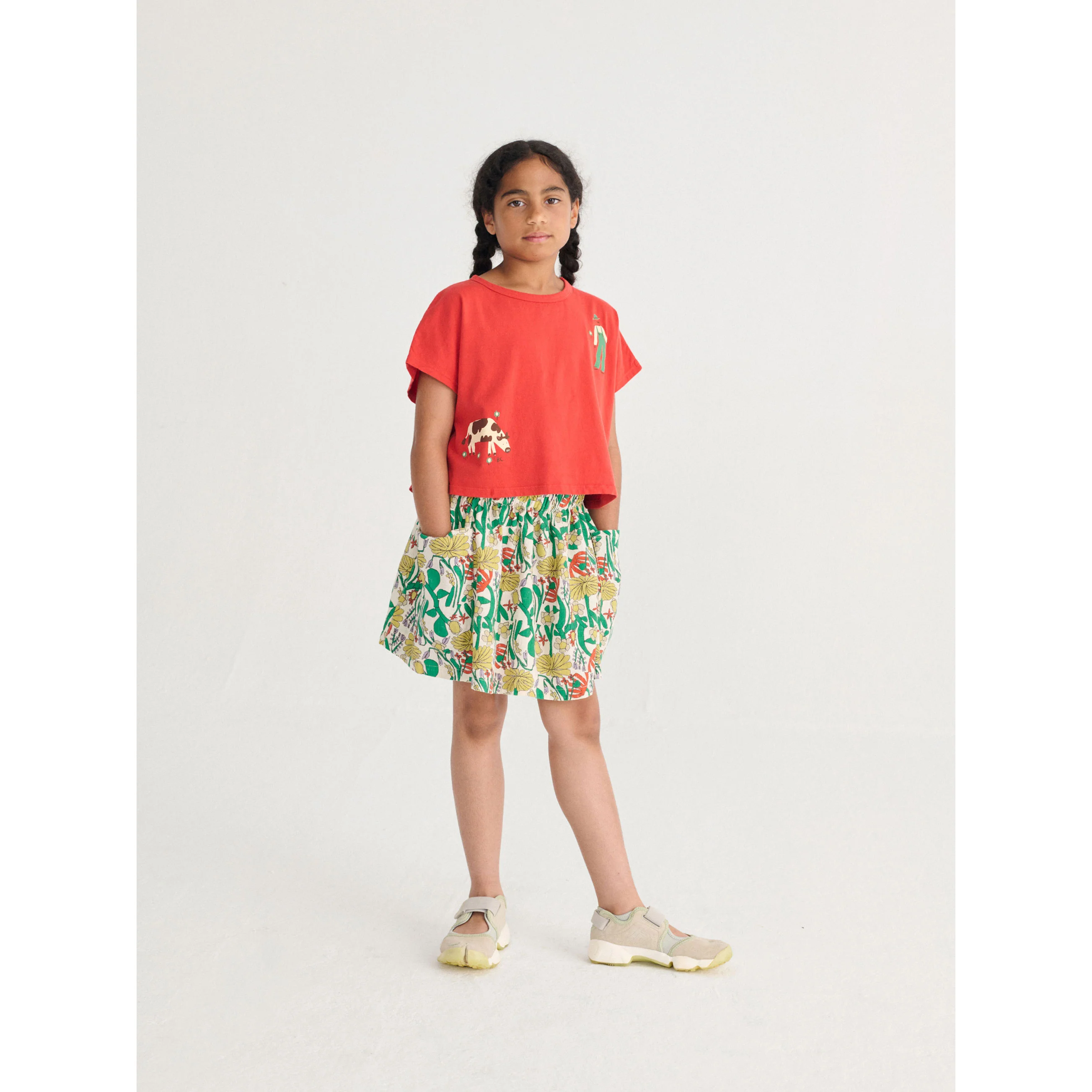 Bobo Choses Red Farm Adventure Cropped T-Shirt - Image 2