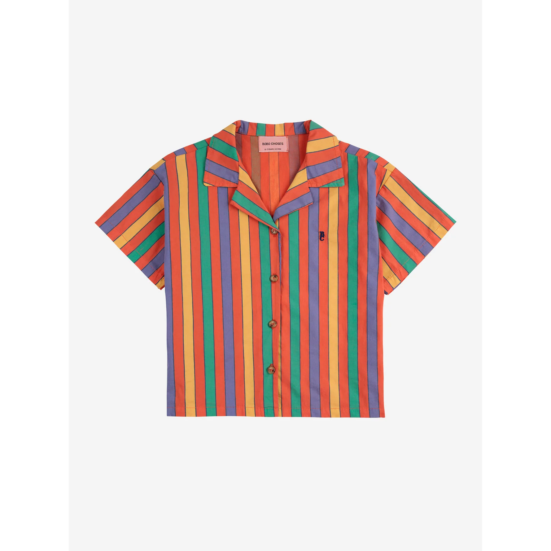 Bobo Choses Red Multicolor Stripes Shirt