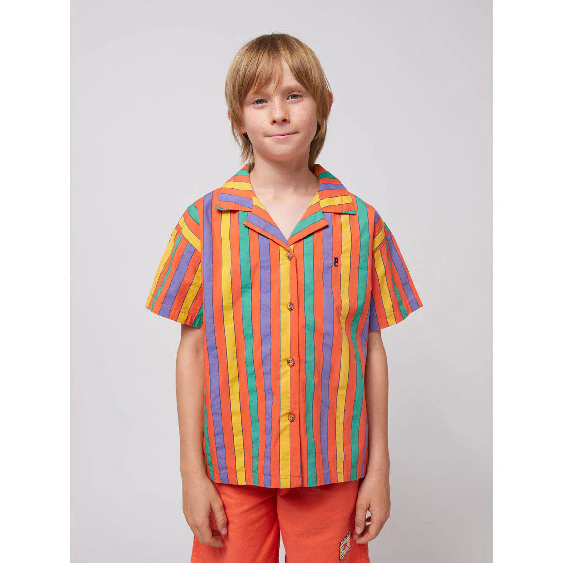 Bobo Choses Red Multicolor Stripes Shirt - Image 2