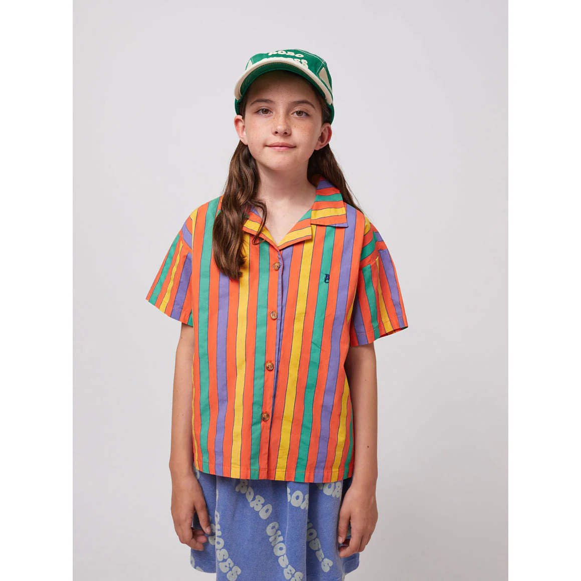 Bobo Choses Red Multicolor Stripes Shirt - Image 3