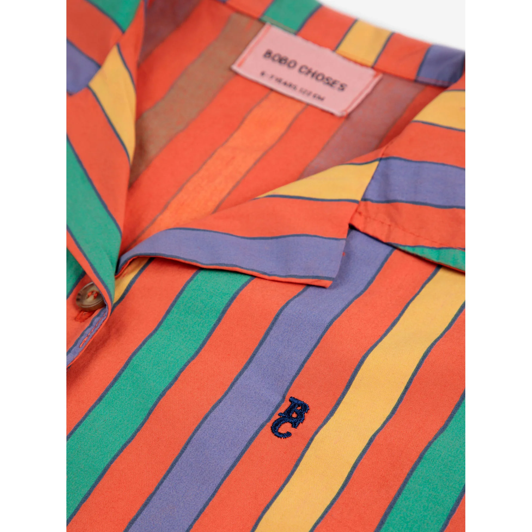 Bobo Choses Red Multicolor Stripes Shirt - Image 4