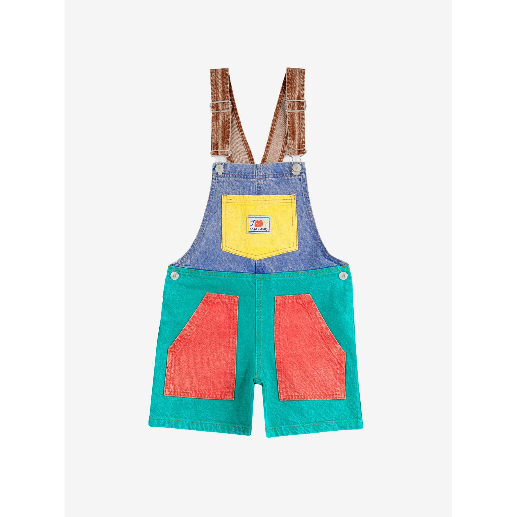 Bobo Choses Smiling Color Block Denim Dungaree