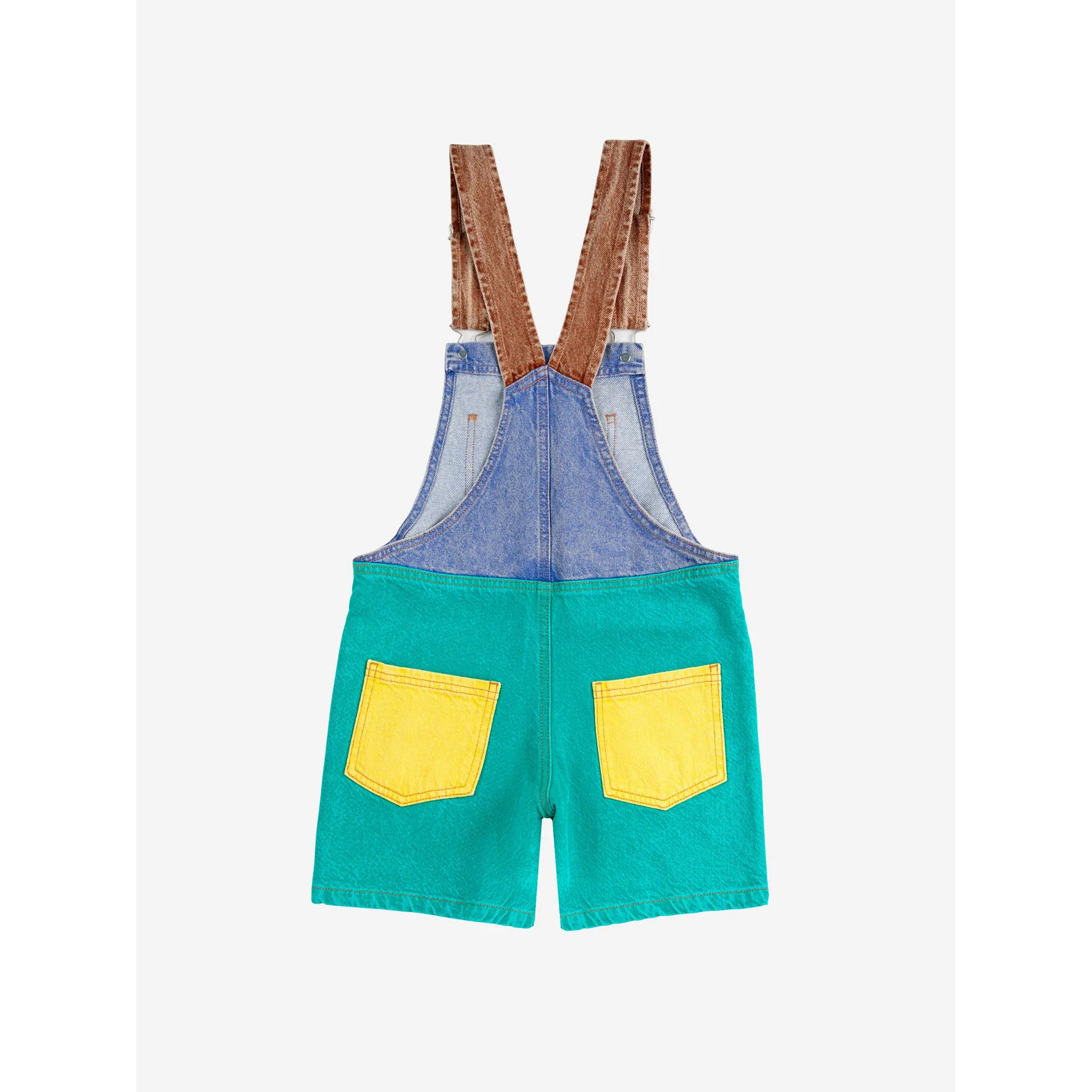 Bobo Choses Smiling Color Block Denim Dungaree - Image 4