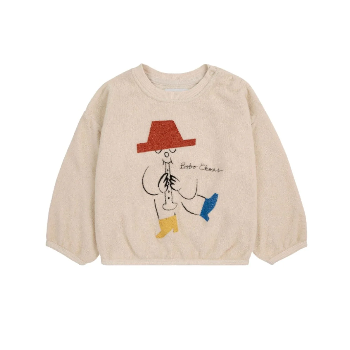 Bobo Choses White Magic Flute Baby Sweatshirt