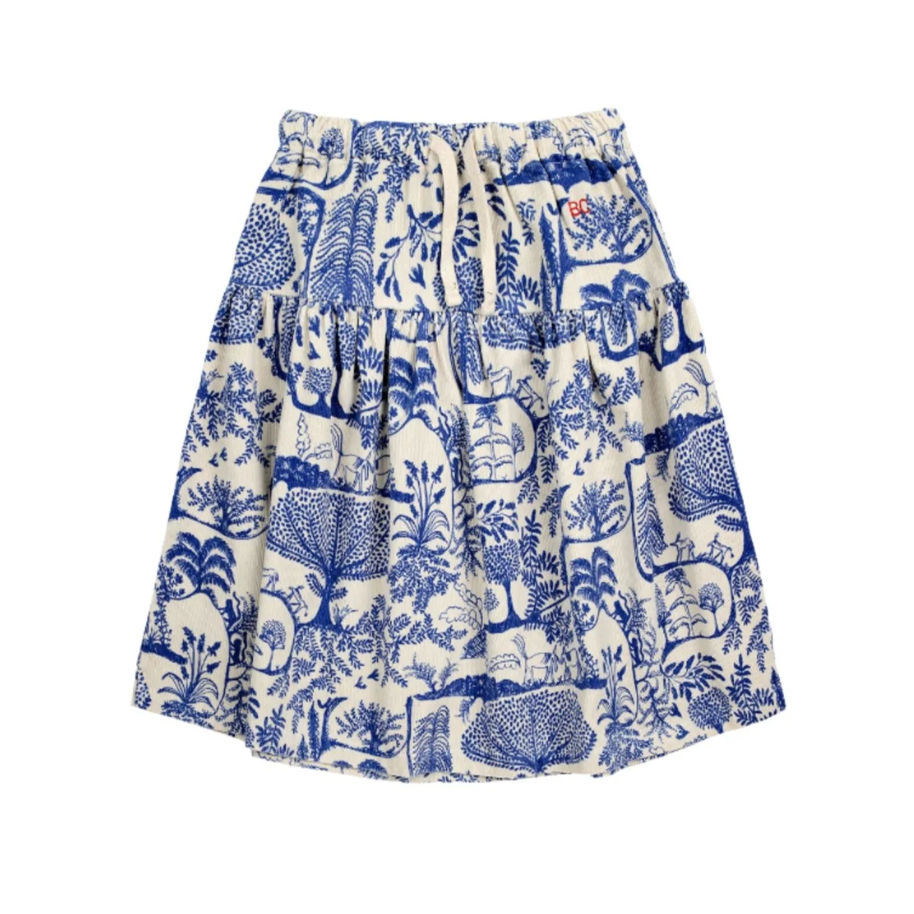 Bobo Choses White Wonderland Allover Micro Corduroy Skirt