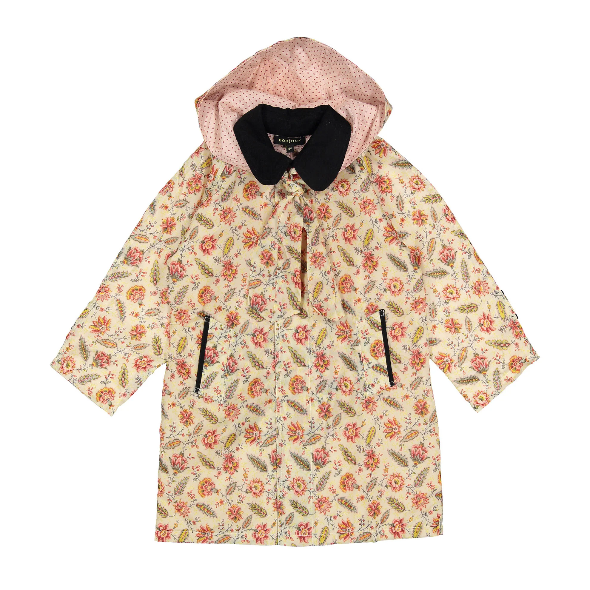 Bonjour Aline Print Waterproof Trench Coat