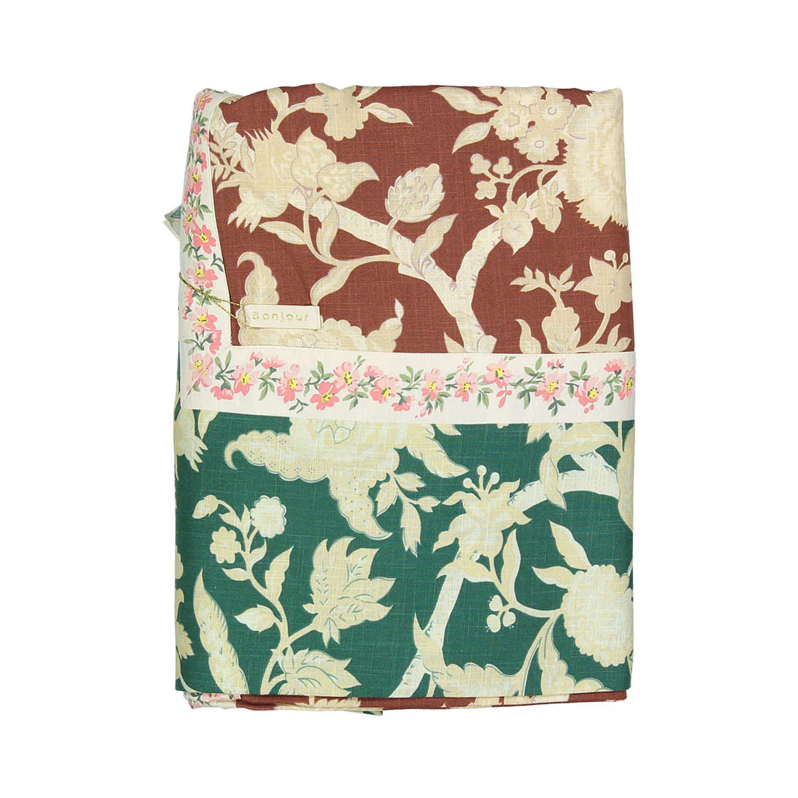 Bonjour Autumnal Green Flower Tablecloth