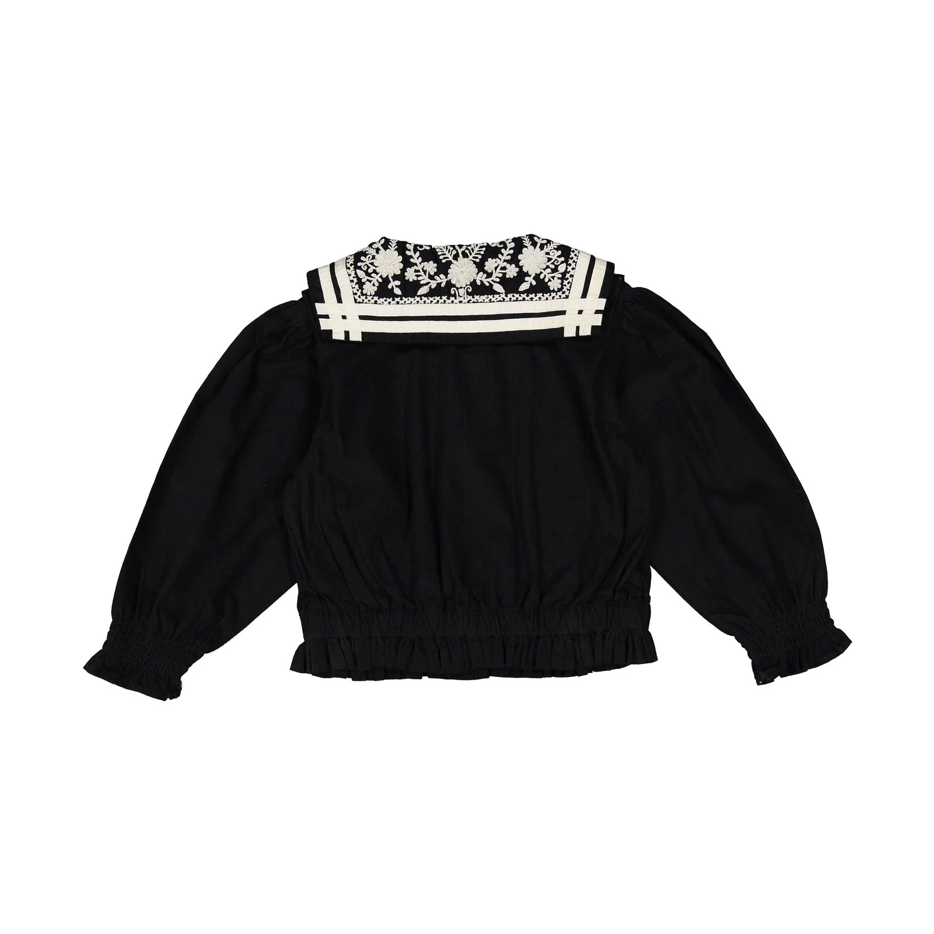 Bonjour Black Baby Cord Sailor Blouse - Image 2