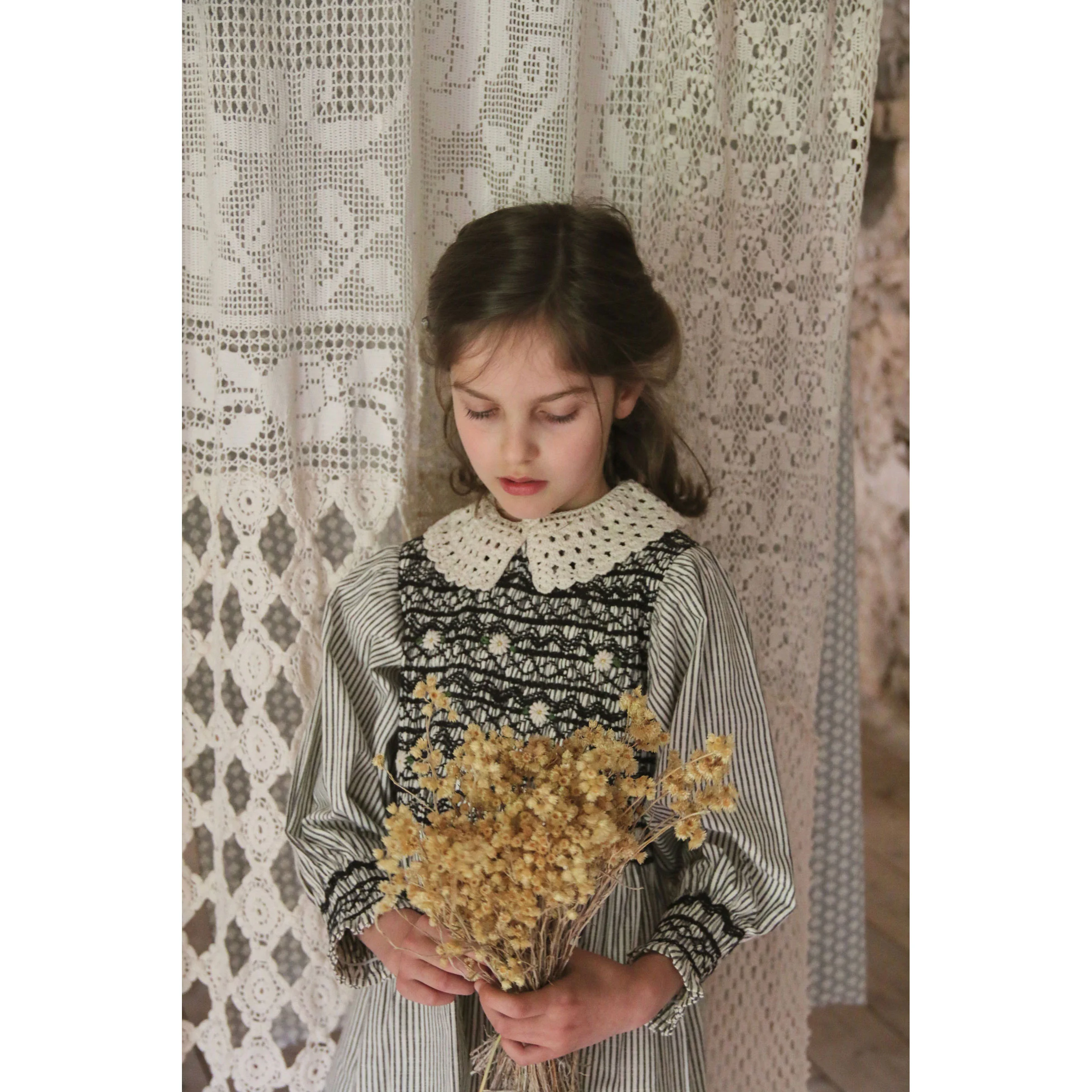 Bonjour Black Stripe Handsmock Blouse - Image 3