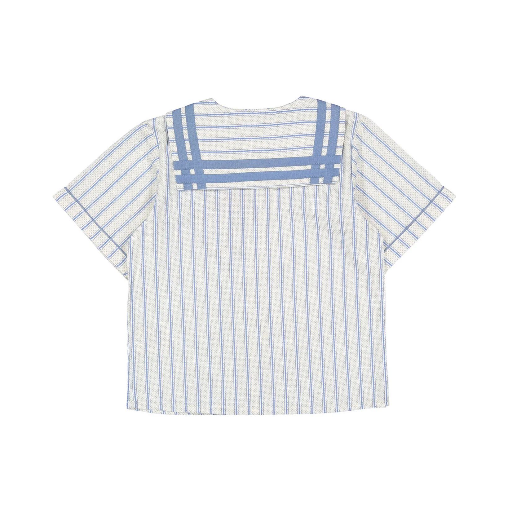 Bonjour Blue Mattress Stripes And Dots Sailor Shirt - Image 2