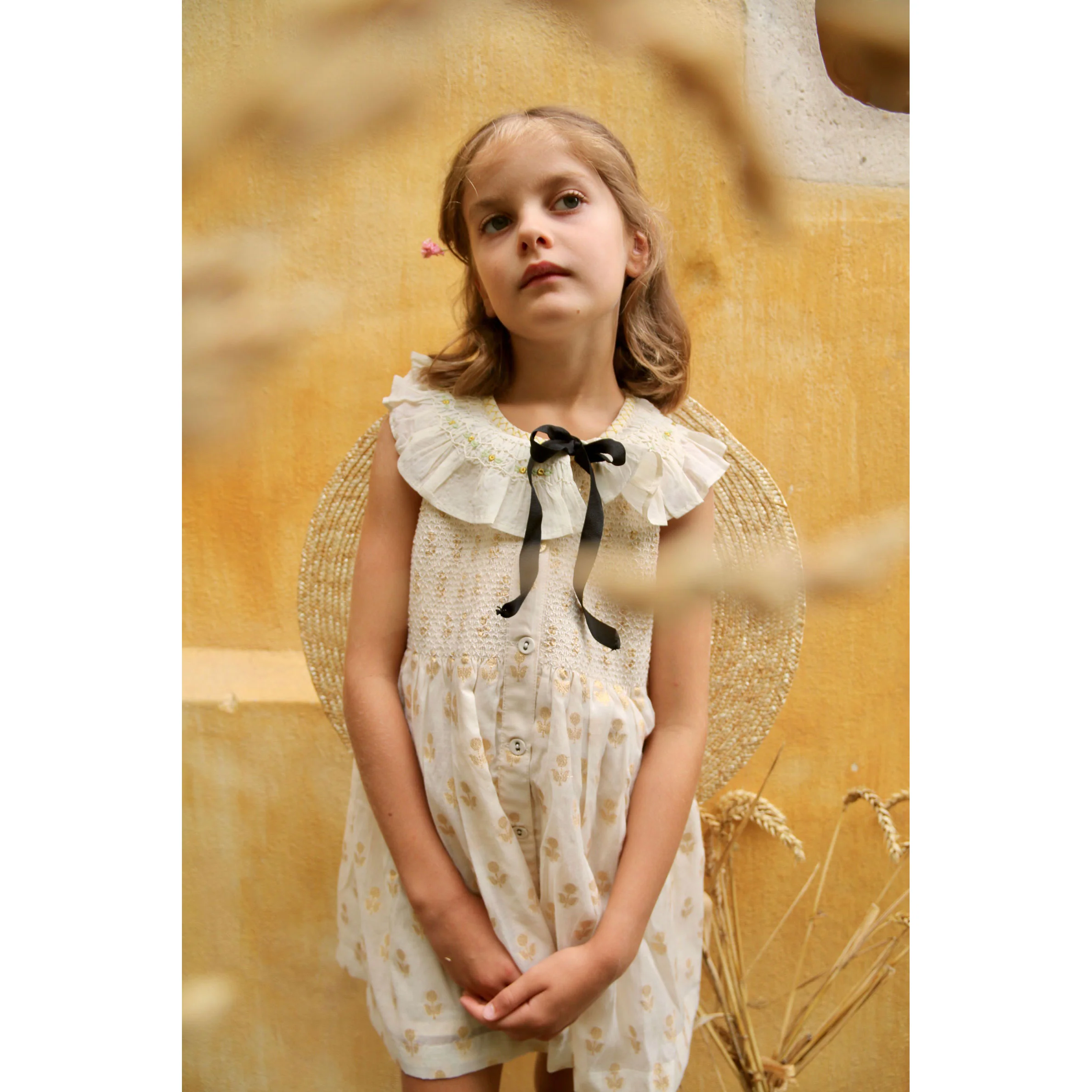 Bonjour Ecru Chanderi Ibiza Top + Hairclip - Image 2