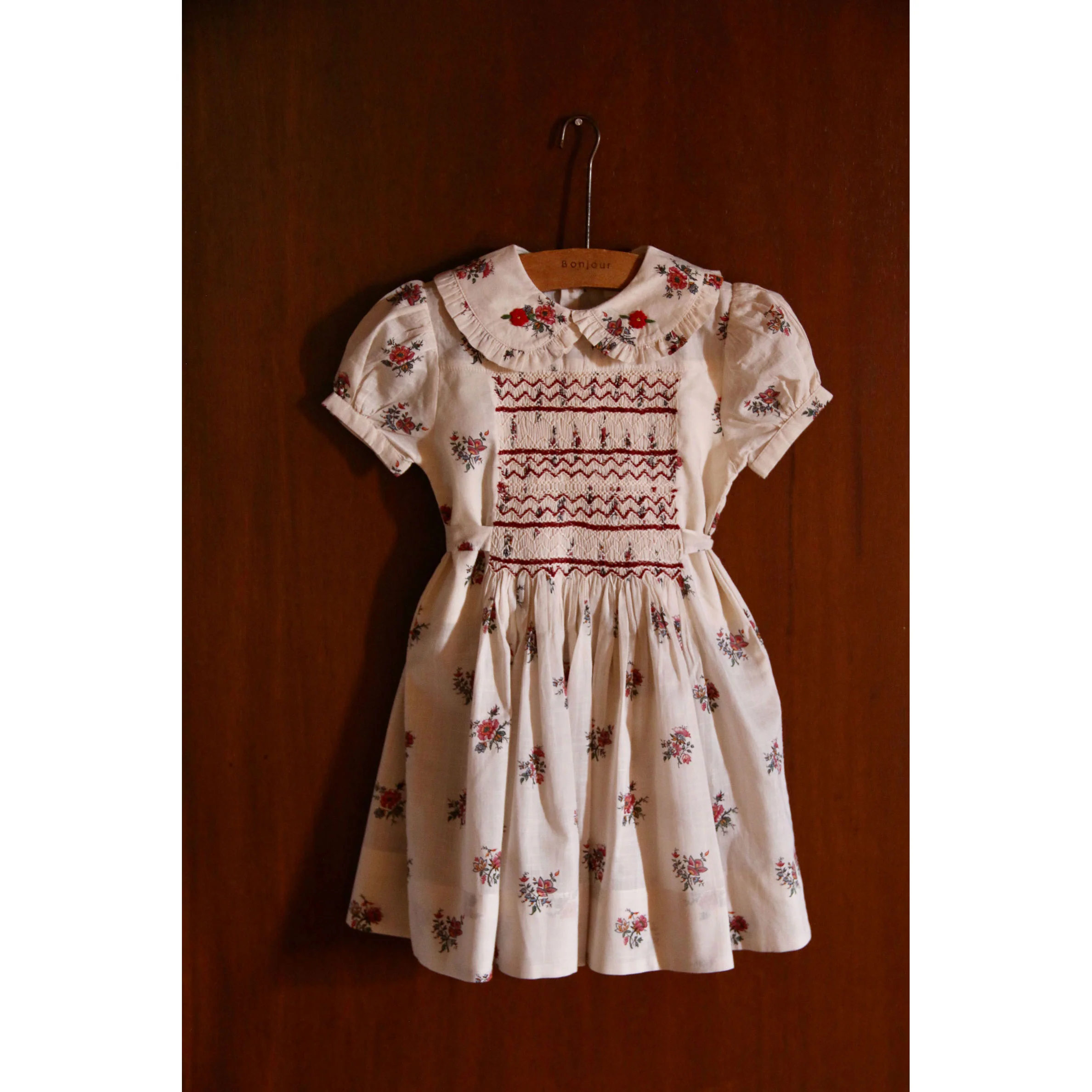 Bonjour Garden Flowers Print Handsmock Dress