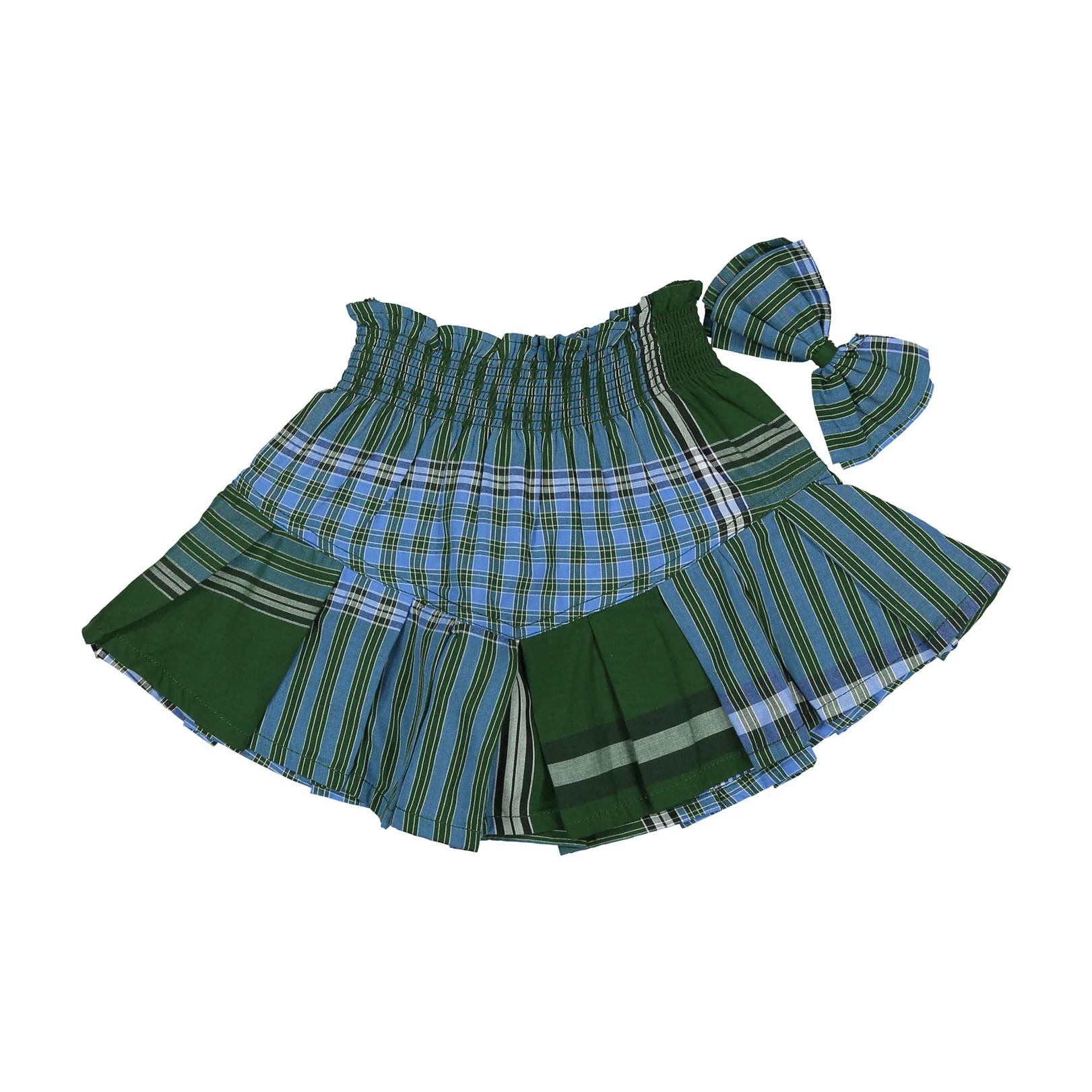Bonjour Lungi Check Pleated Skirt