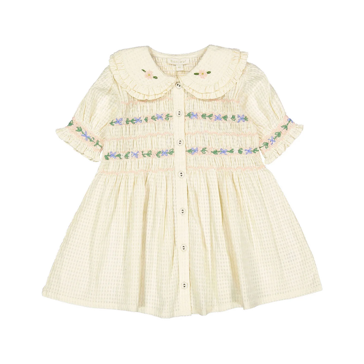 Bonjour Natural Organic Cotton Check Romantic Tunique