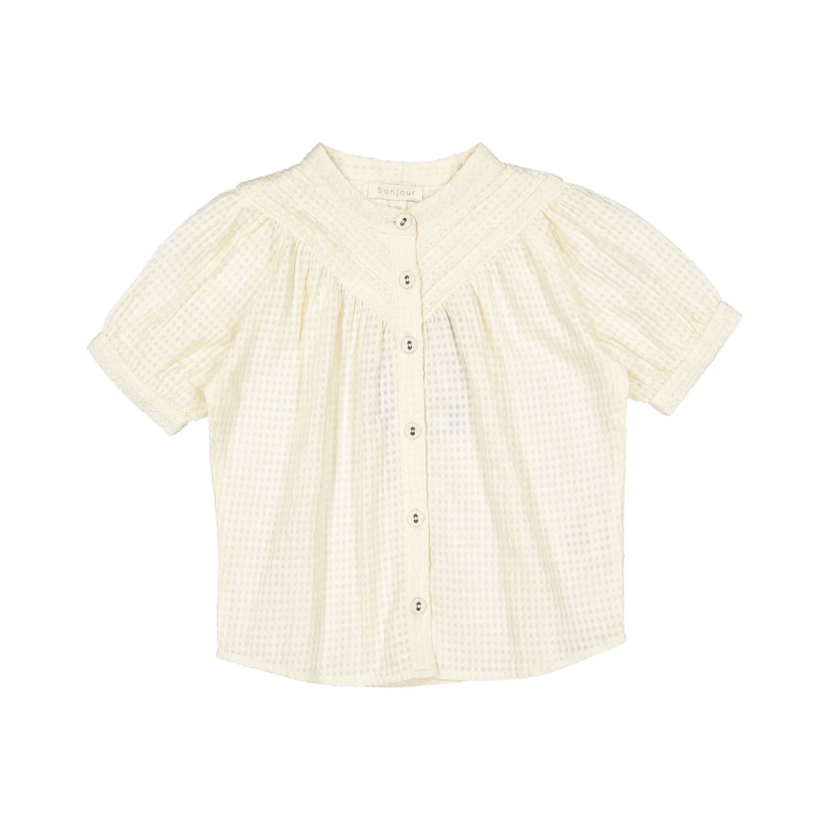 Bonjour Natural Organic Cotton Seersucker  Essential Blouse