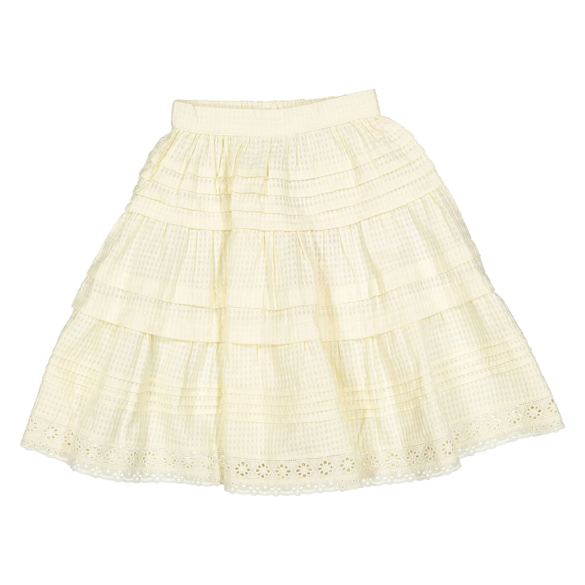 Bonjour Natural Seersucker Long Skirt