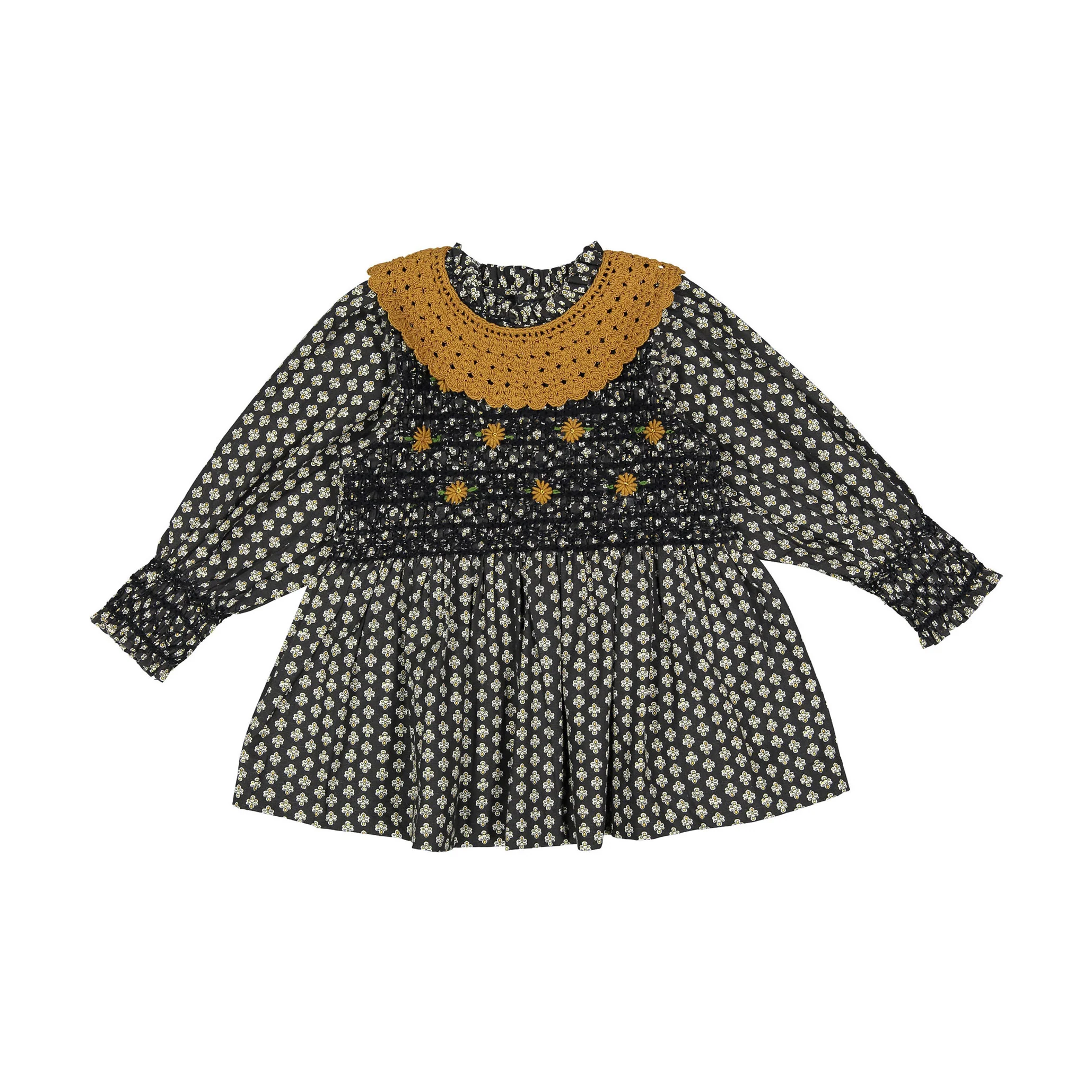 Bonjour Provencal Print Handsmock Blouse