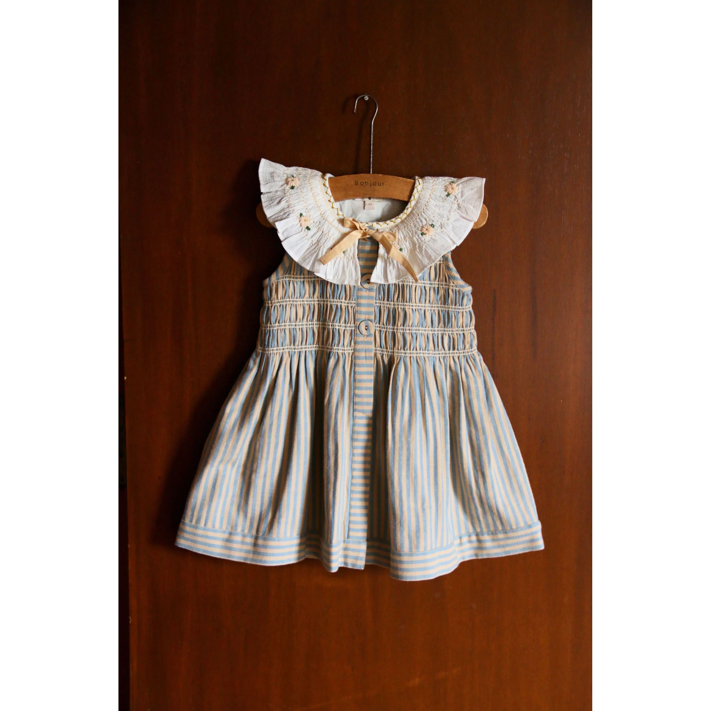 Bonjour Transat Stripe Tunique With Hairclip