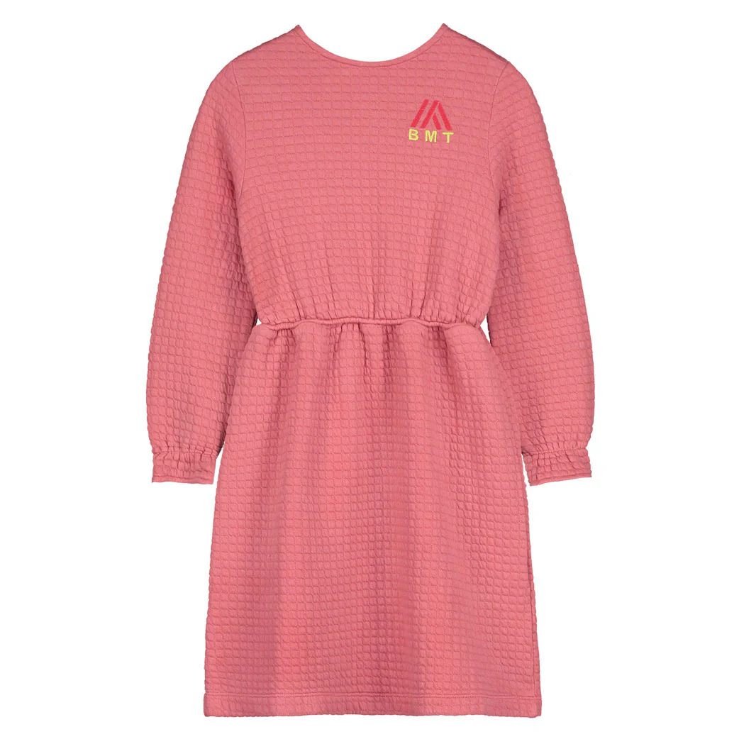 Bonmot Dusty Pink Short Quilted Embrodery Dress
