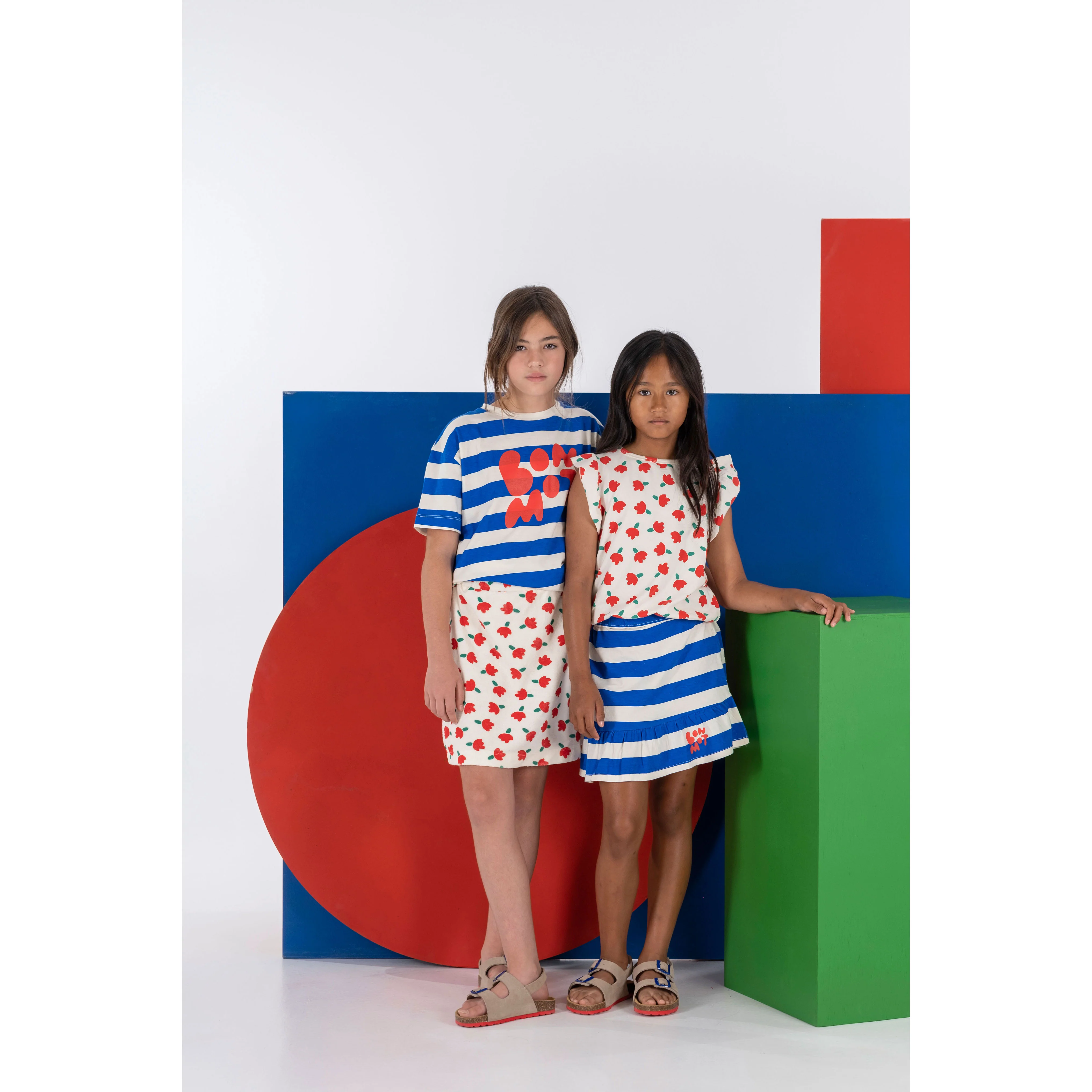Bonmot Ivory Bonmot Wide Stripes Tee - Image 2