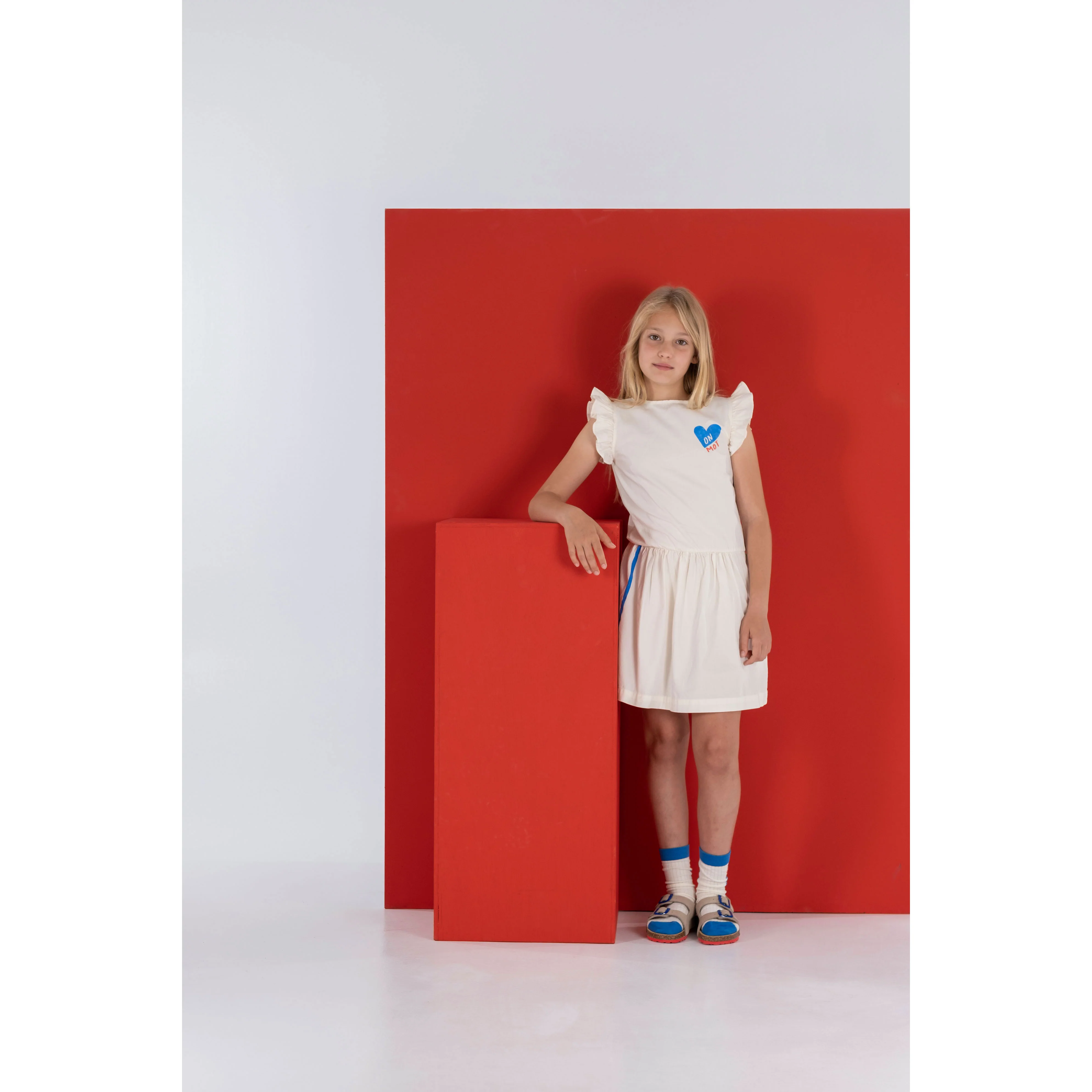 Bonmot Ivory Much Love Frill Sleeve Dress - Image 2